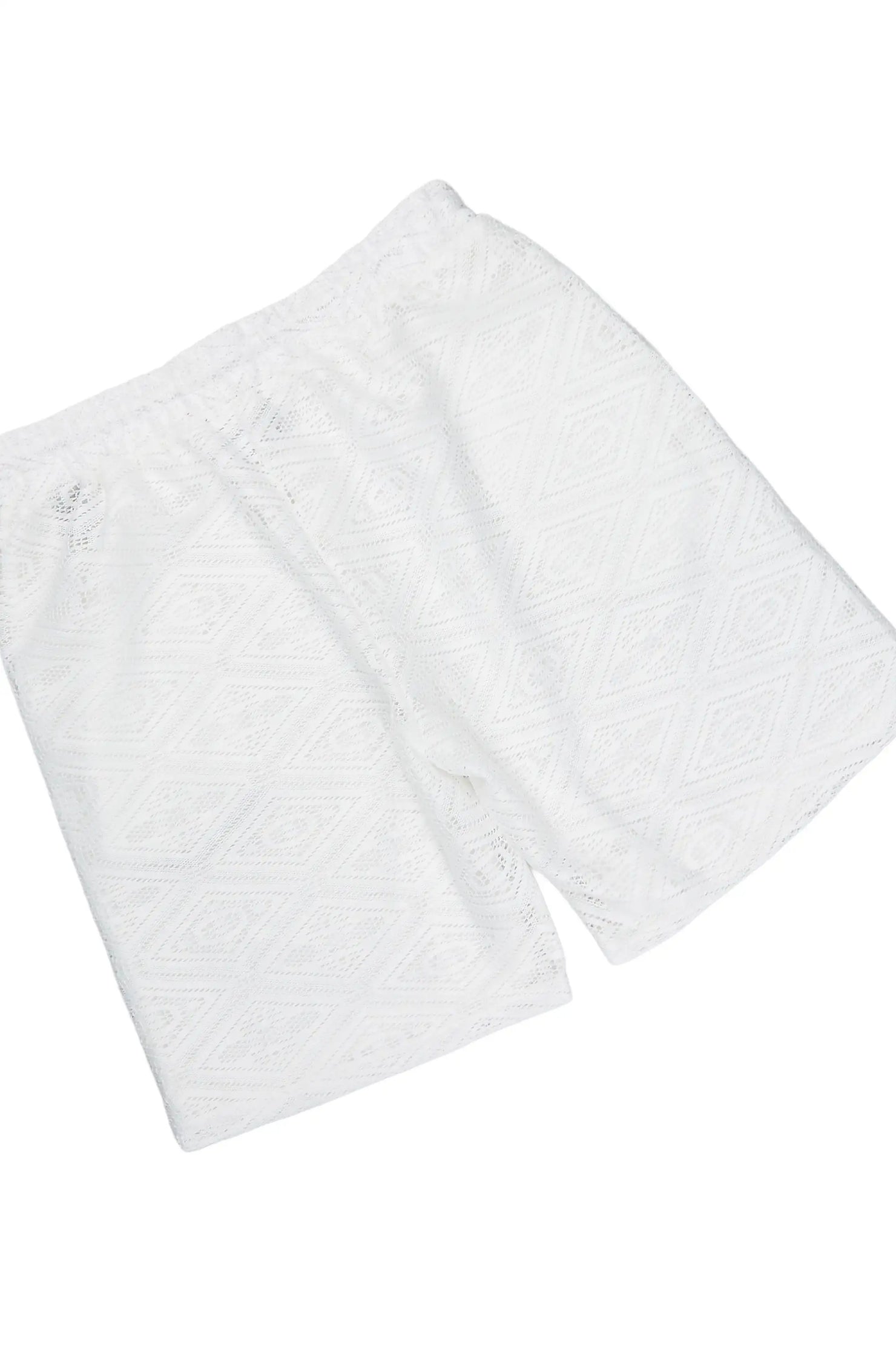 Sheck White Button Down Shirt/Short Set
