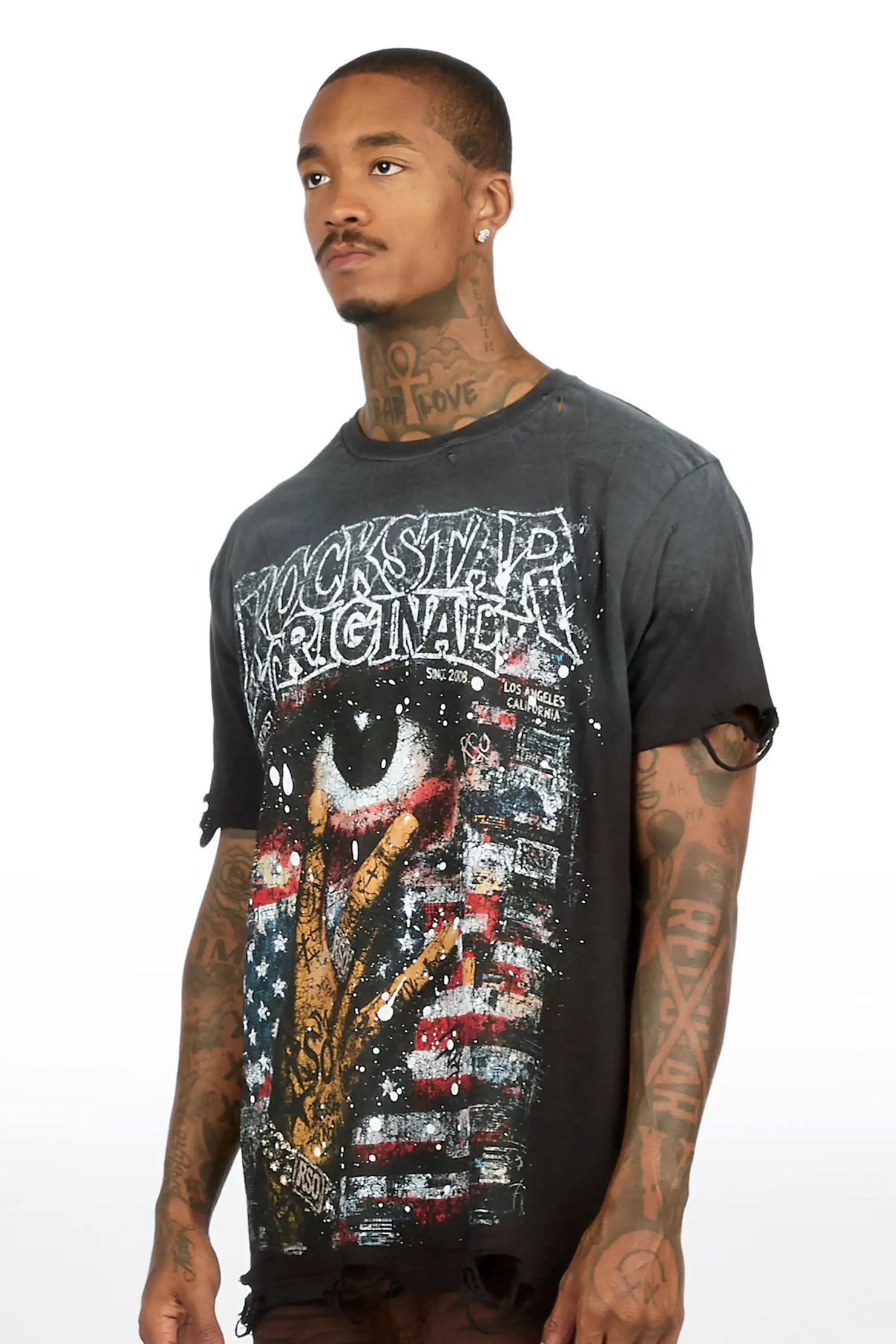 Pullen Black Oversized Graphic T-Shirt