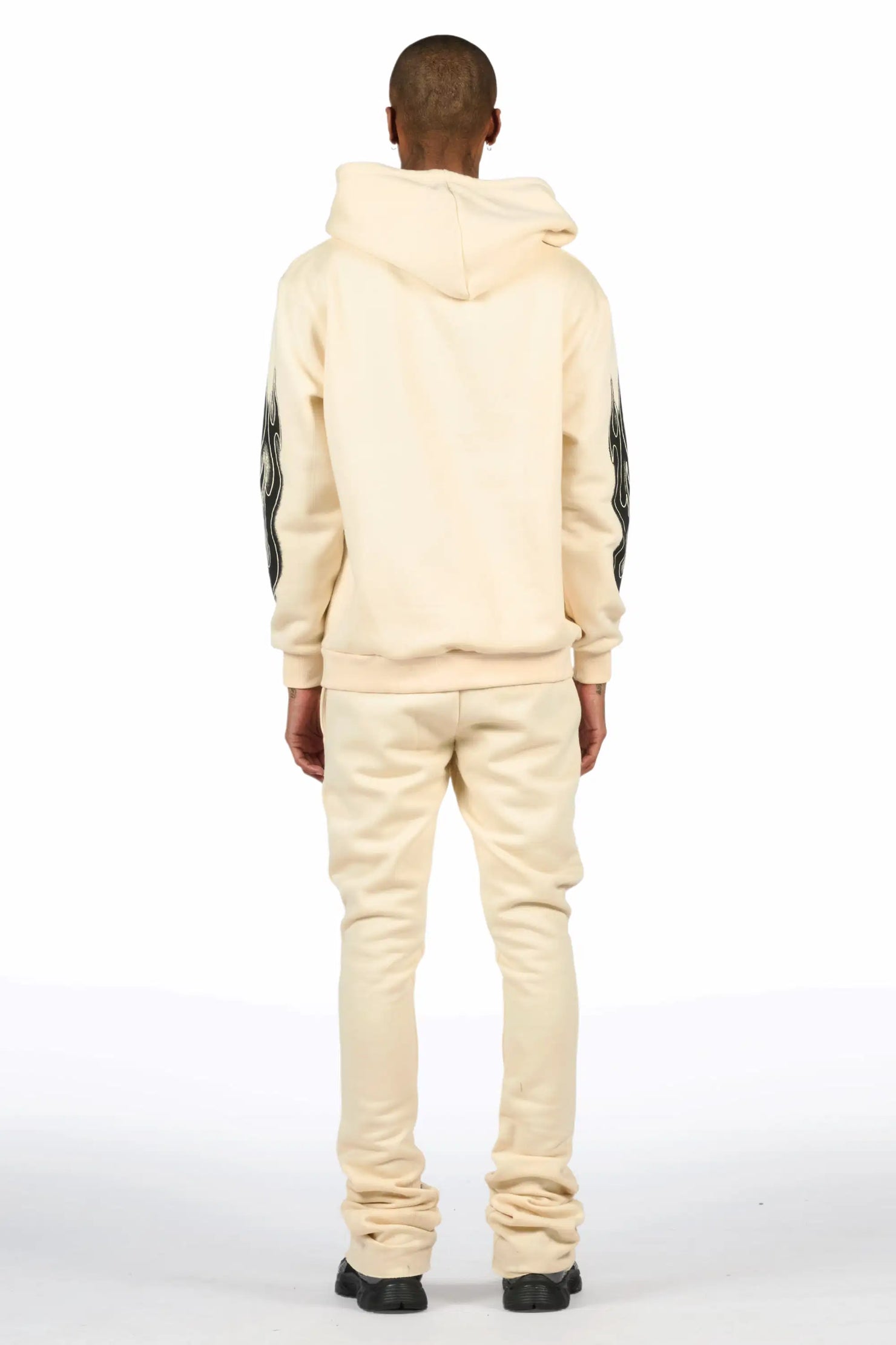 Nyro Beige Hoodie/Stacked Pant Track Set