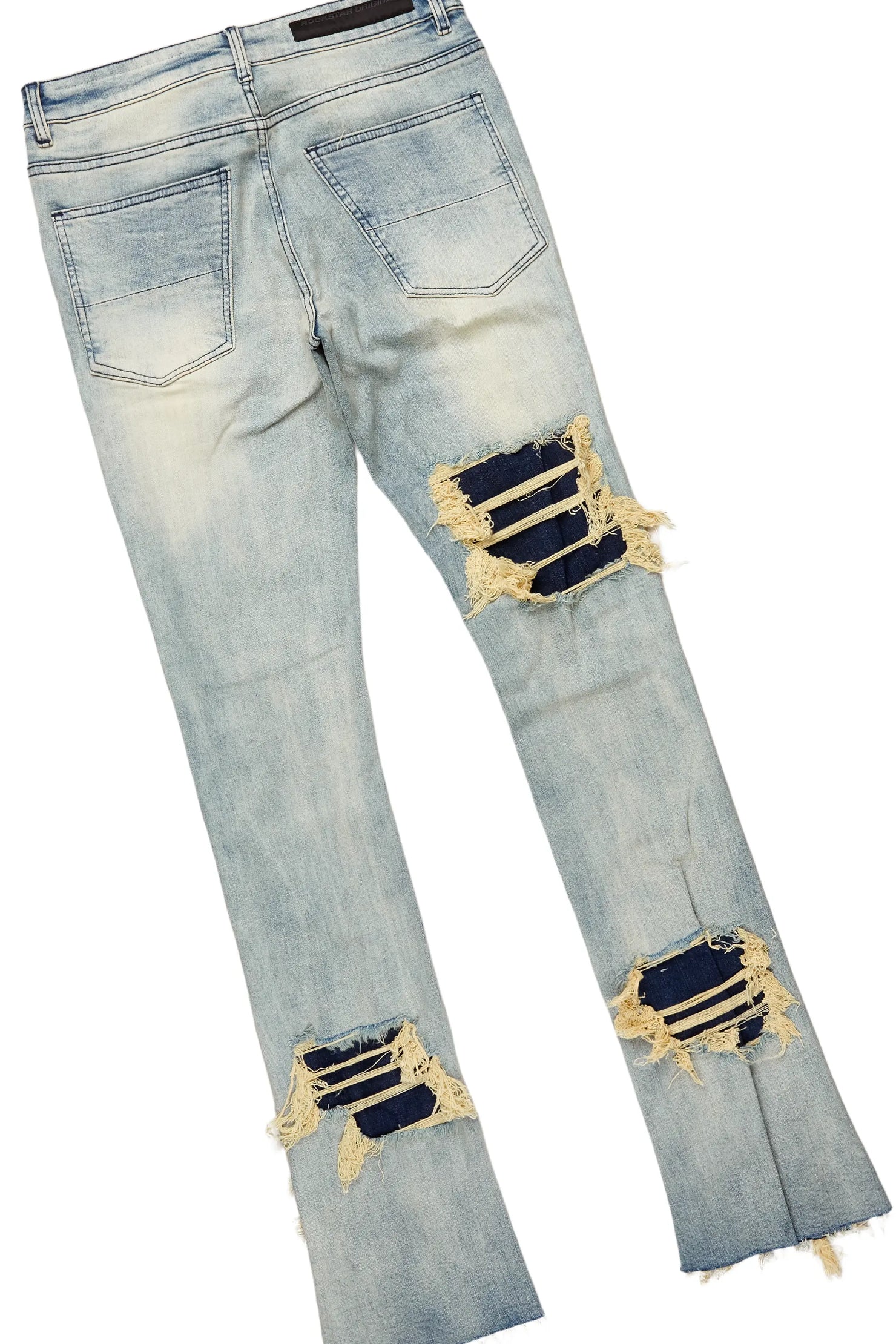 Barrett Beige Hoodie & Fateh Stacked Jean Bundle