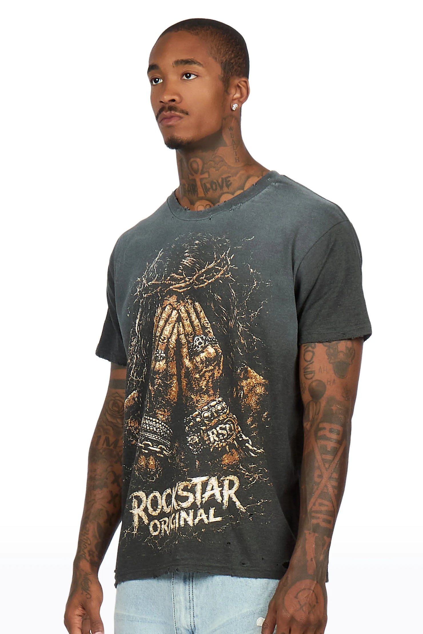 Sorrell Charcoal Oversized Graphic T-Shirt