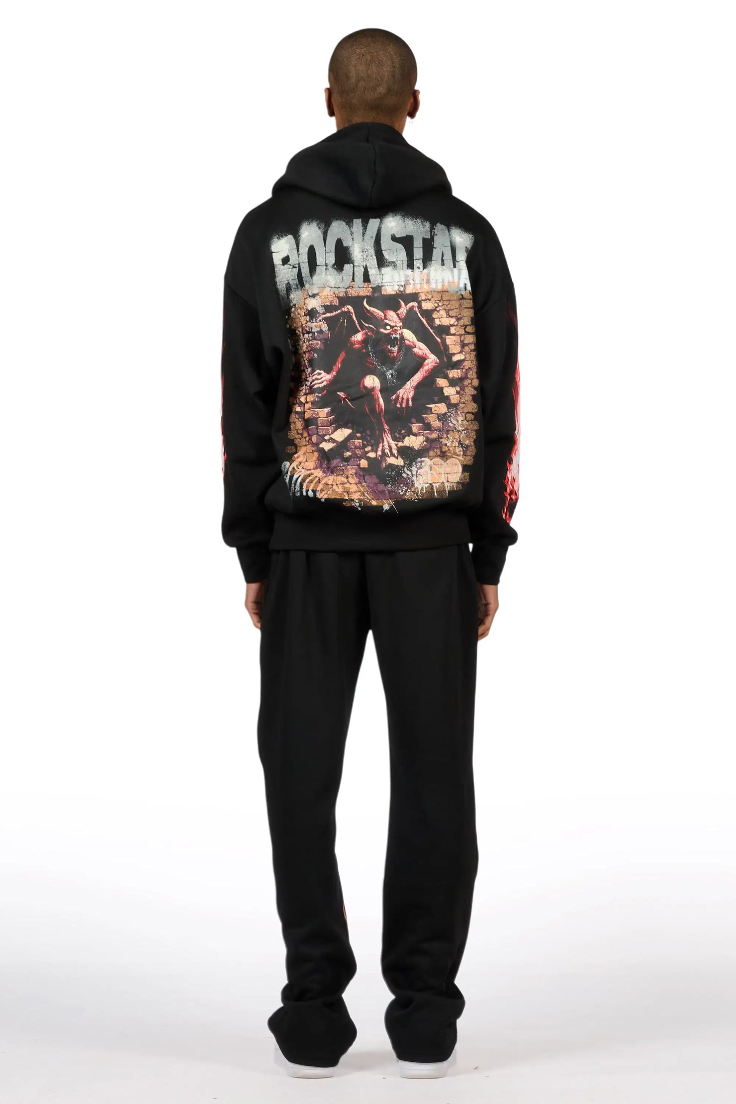 Azyrx Black Hoodie/Baggy Pant Track Set