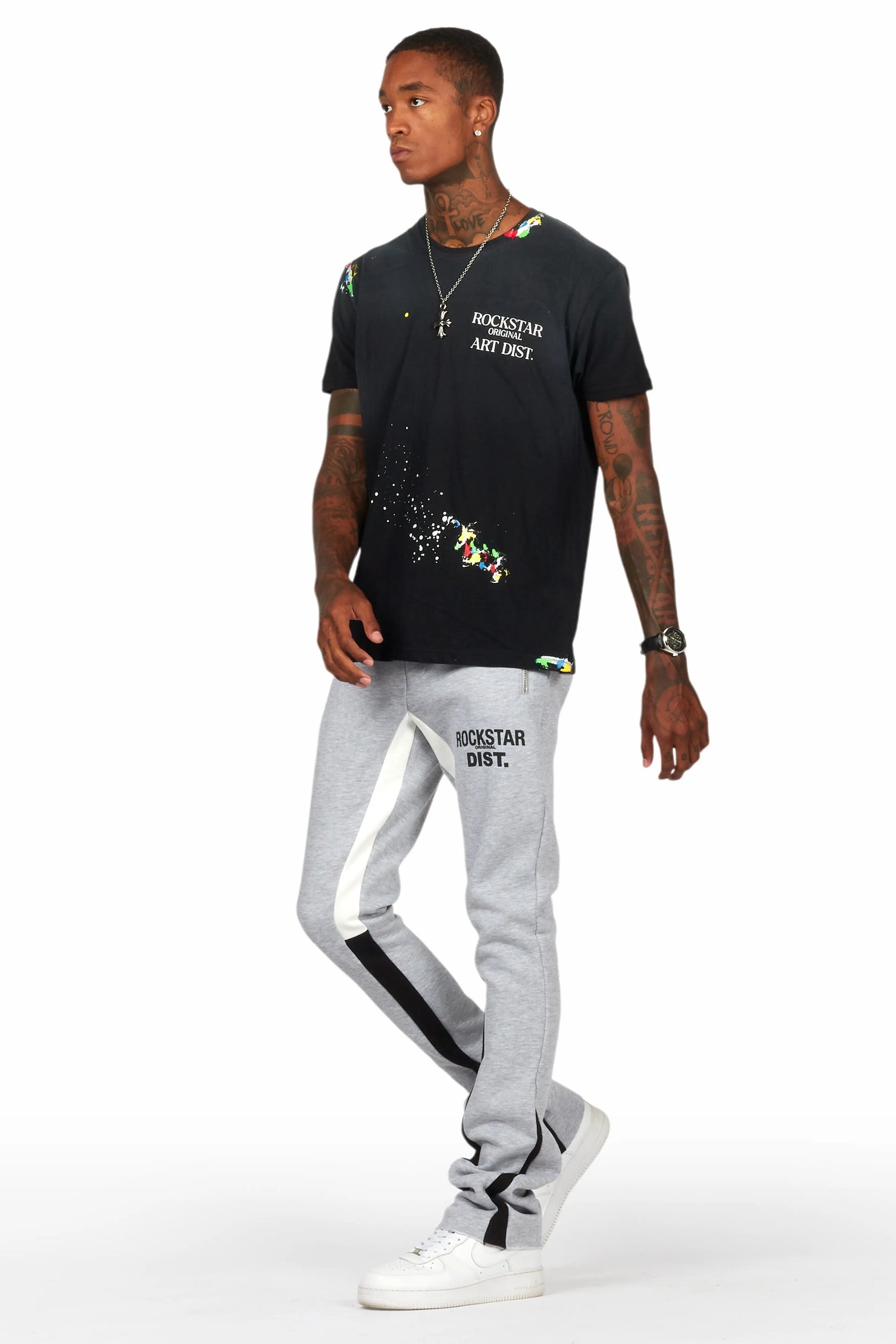 Alpine Grey/Black Stacked Flare Pant