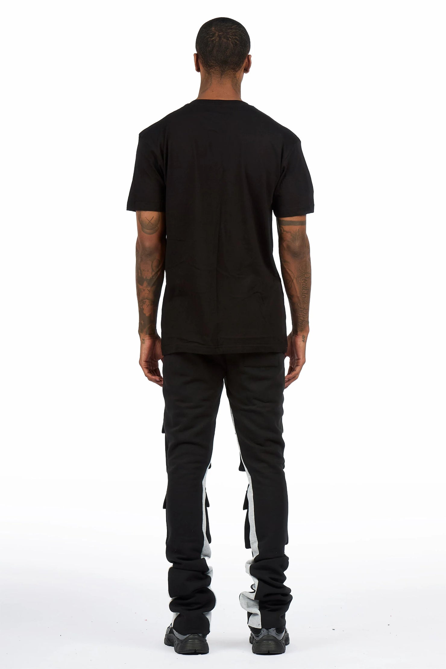 Antoon 2.0 Black T-Shirt/Stacked Flare Track Set