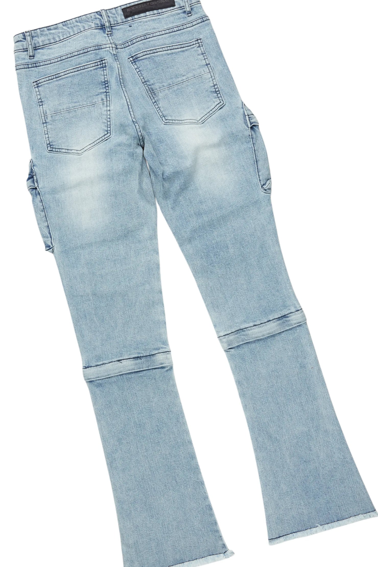 Yooz Grey/Blue Hoodie & Jan Stacked Flare Jean Bundle