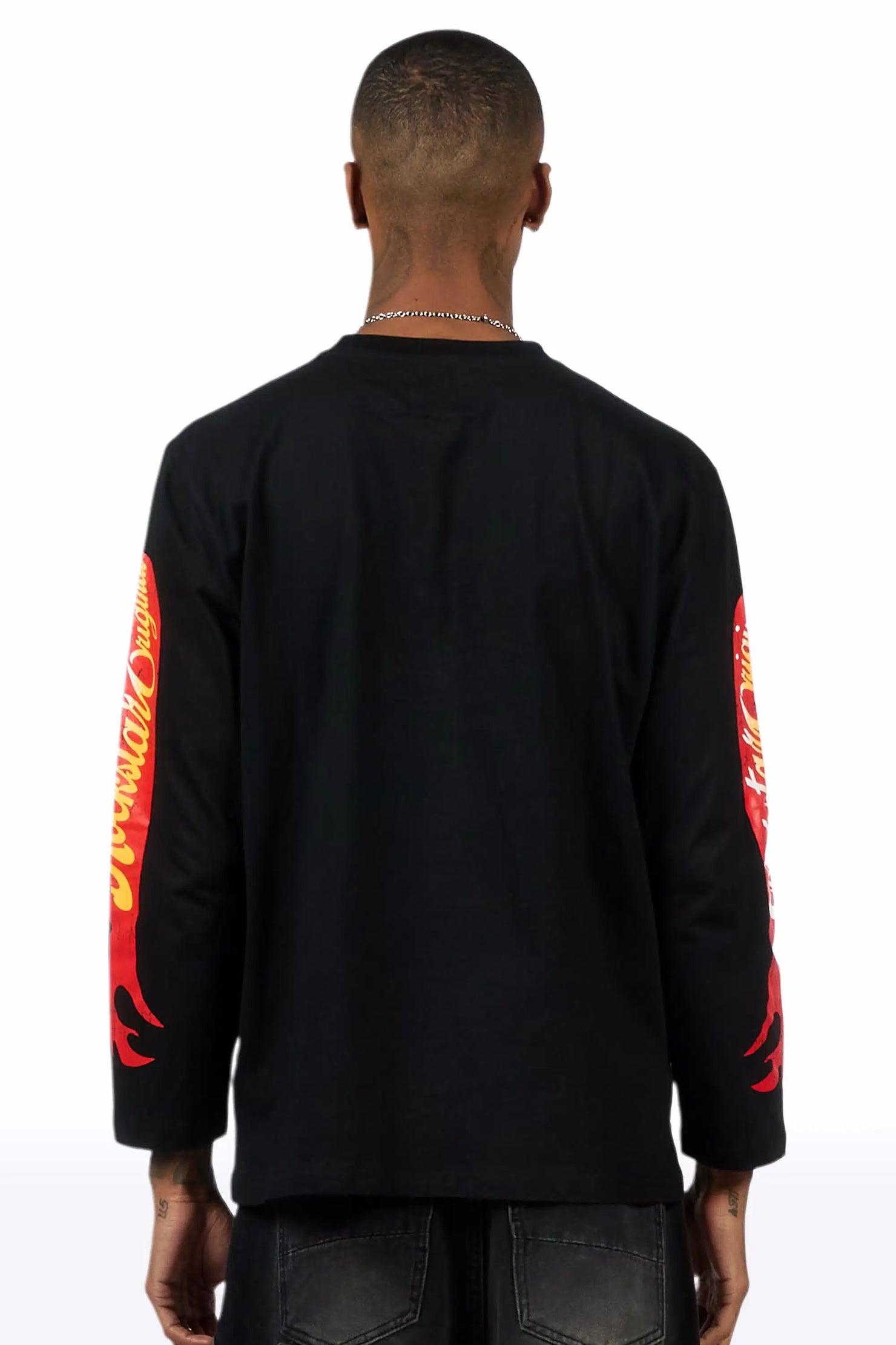 Speedy Black Long Sleeve Graphic T-Shirt