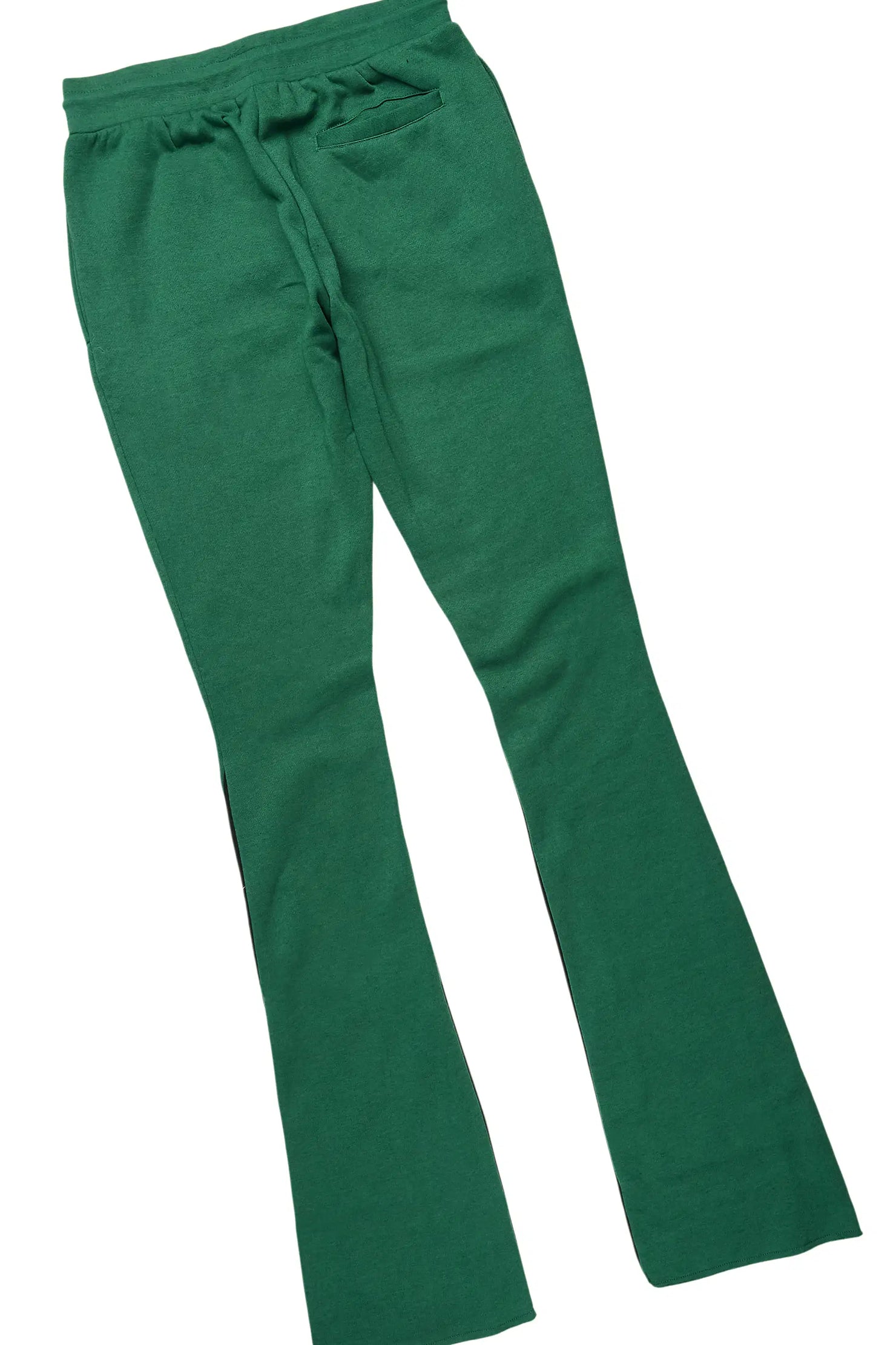 Basic Hunter Green Hoodie/Stacked Flare Track Set