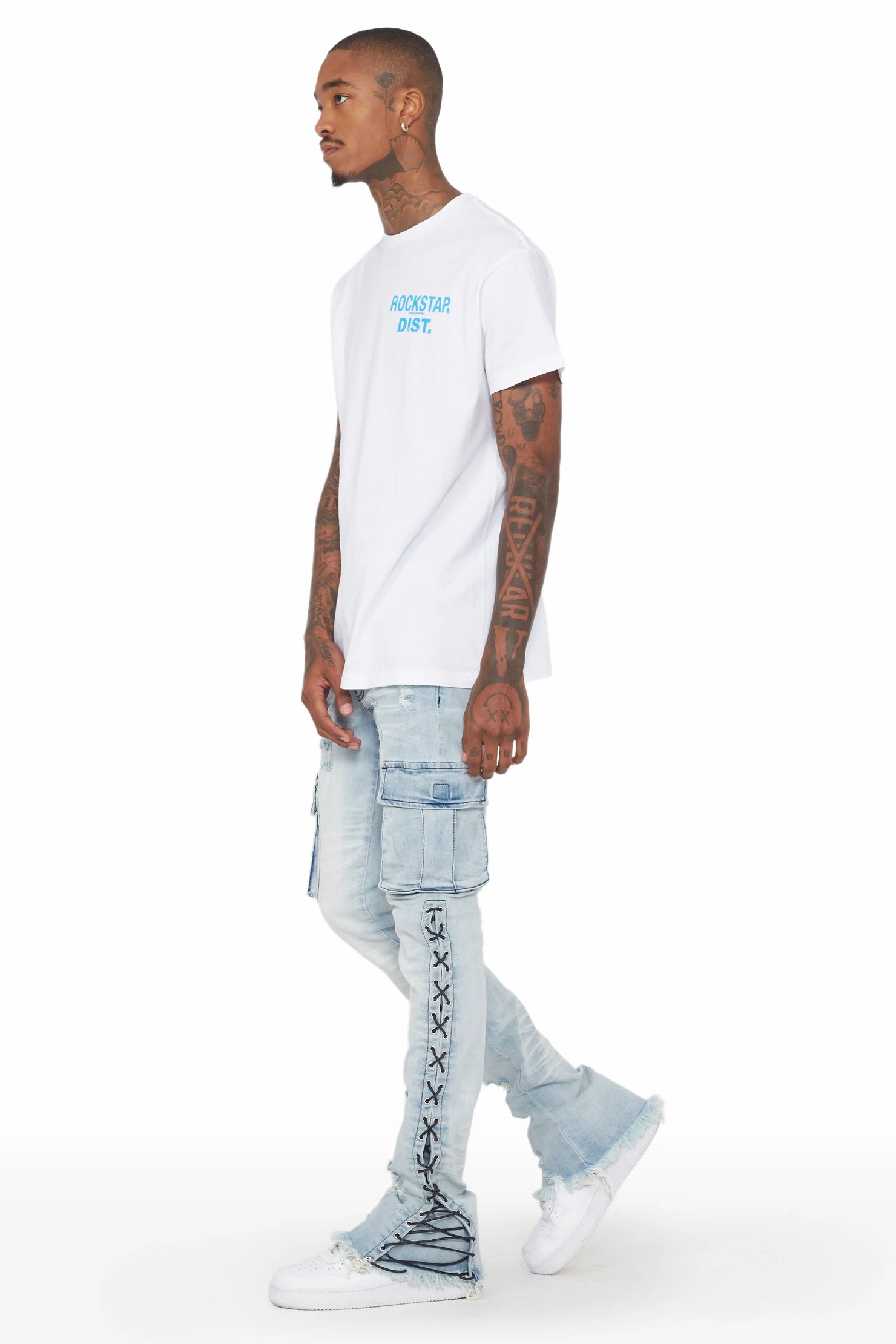 Honor Blue Stacked Flare Jean