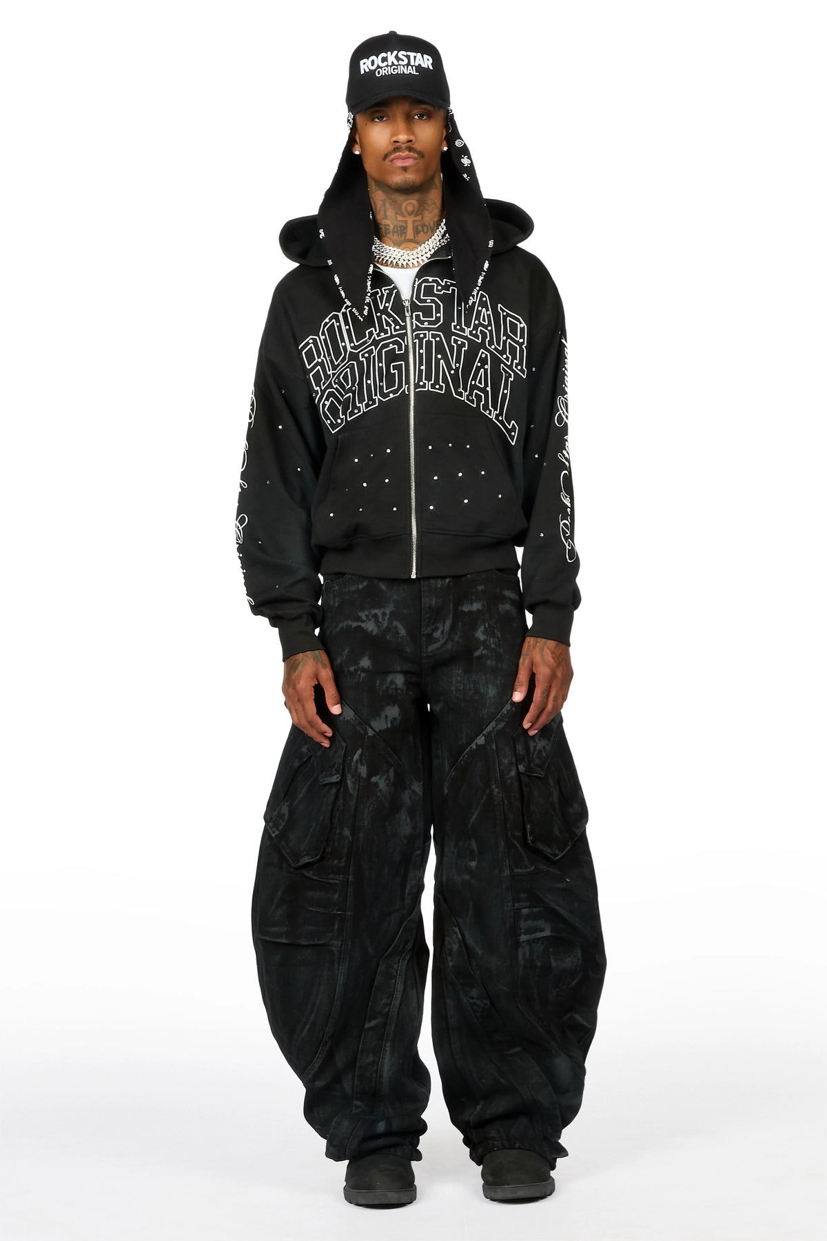 Tren Black Oil Wash Barrel Fit Jean