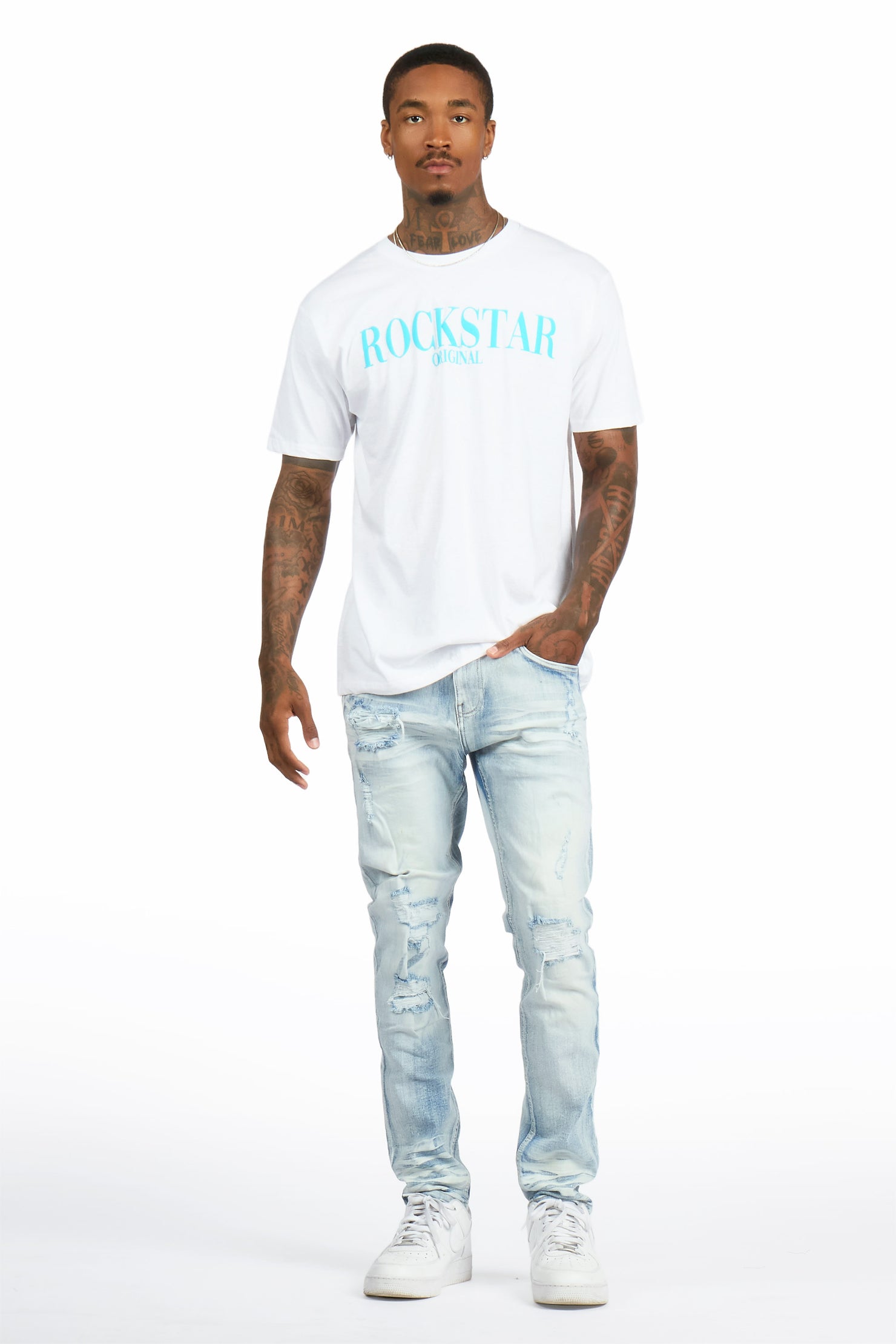 Enzi Light Sand Blue Slim Fit Jean