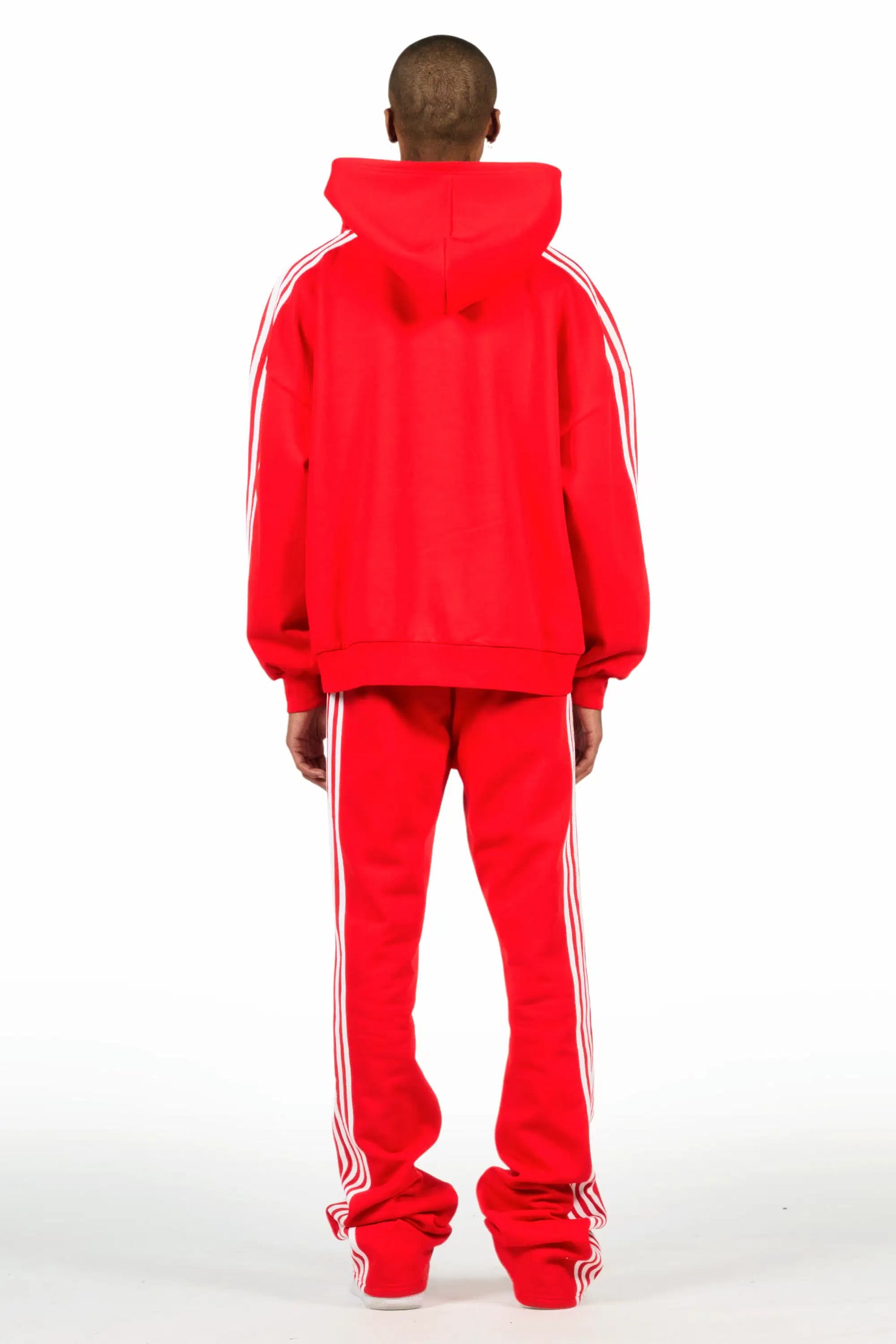Tylla Red Rhinestone Hoodie/Baggy Pant Track Set
