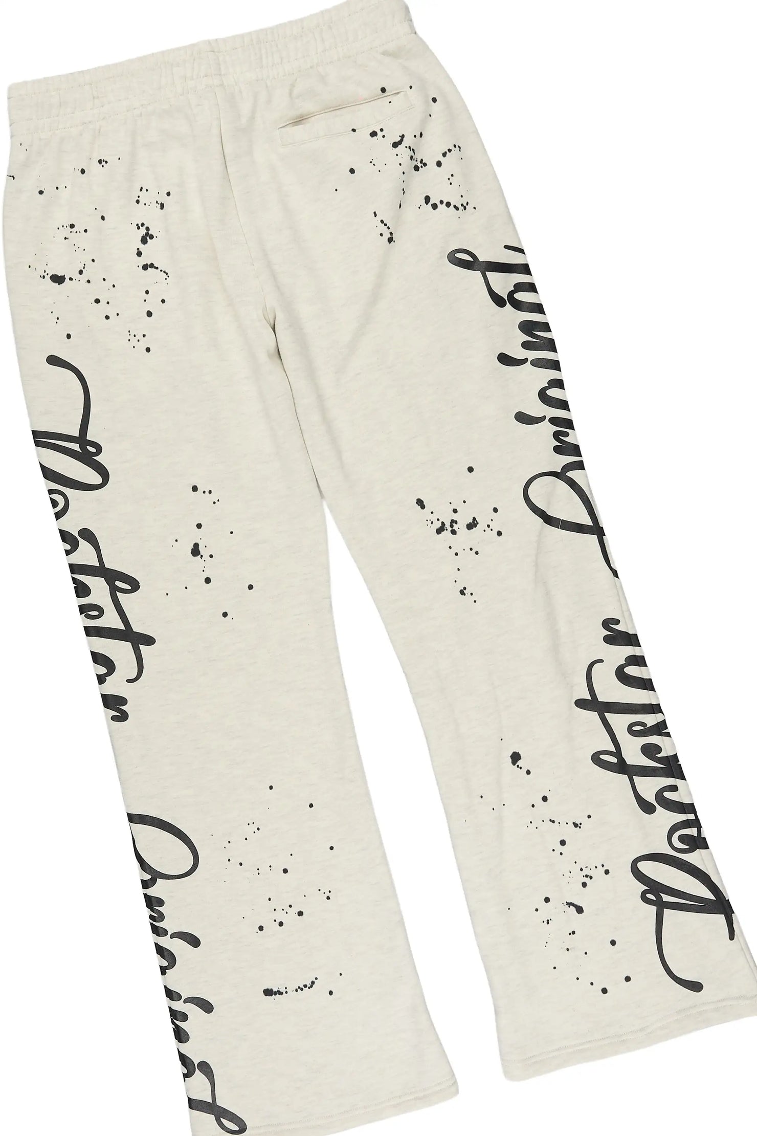Nakesha White/Light Oatmeal T-Shirt Relaxed Track Set