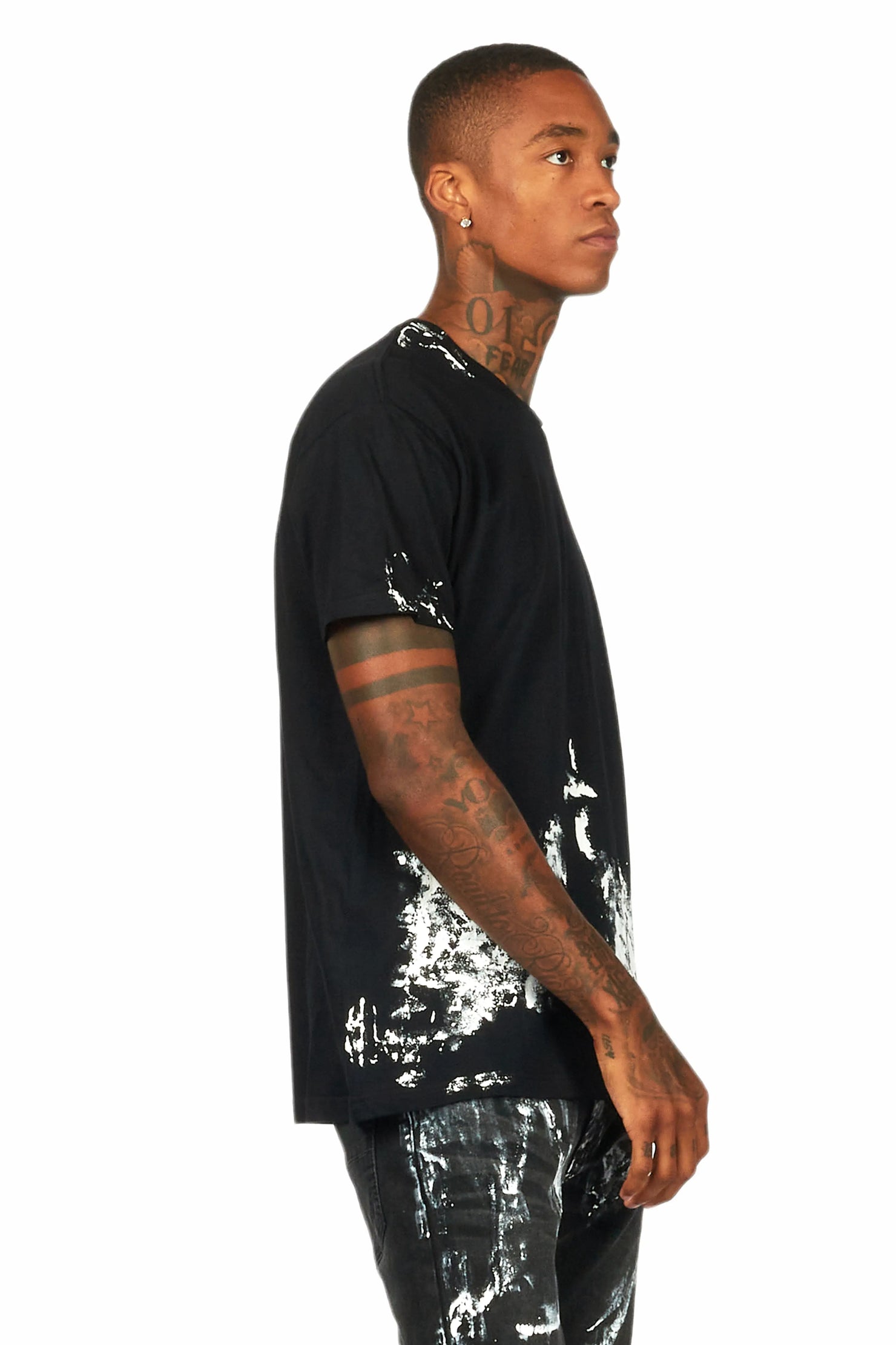 Filip Black/White Graphic Oversized T-Shirt