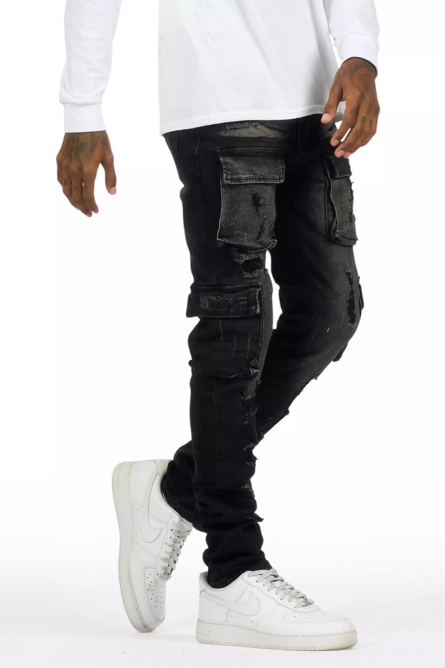 Kap Dark Grey Cargo Jean