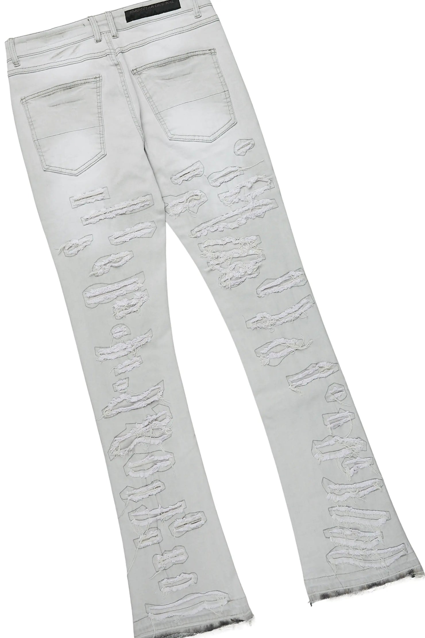 Yooz Grey Hoodie & Malyk Stacked Flare Jean Bundle