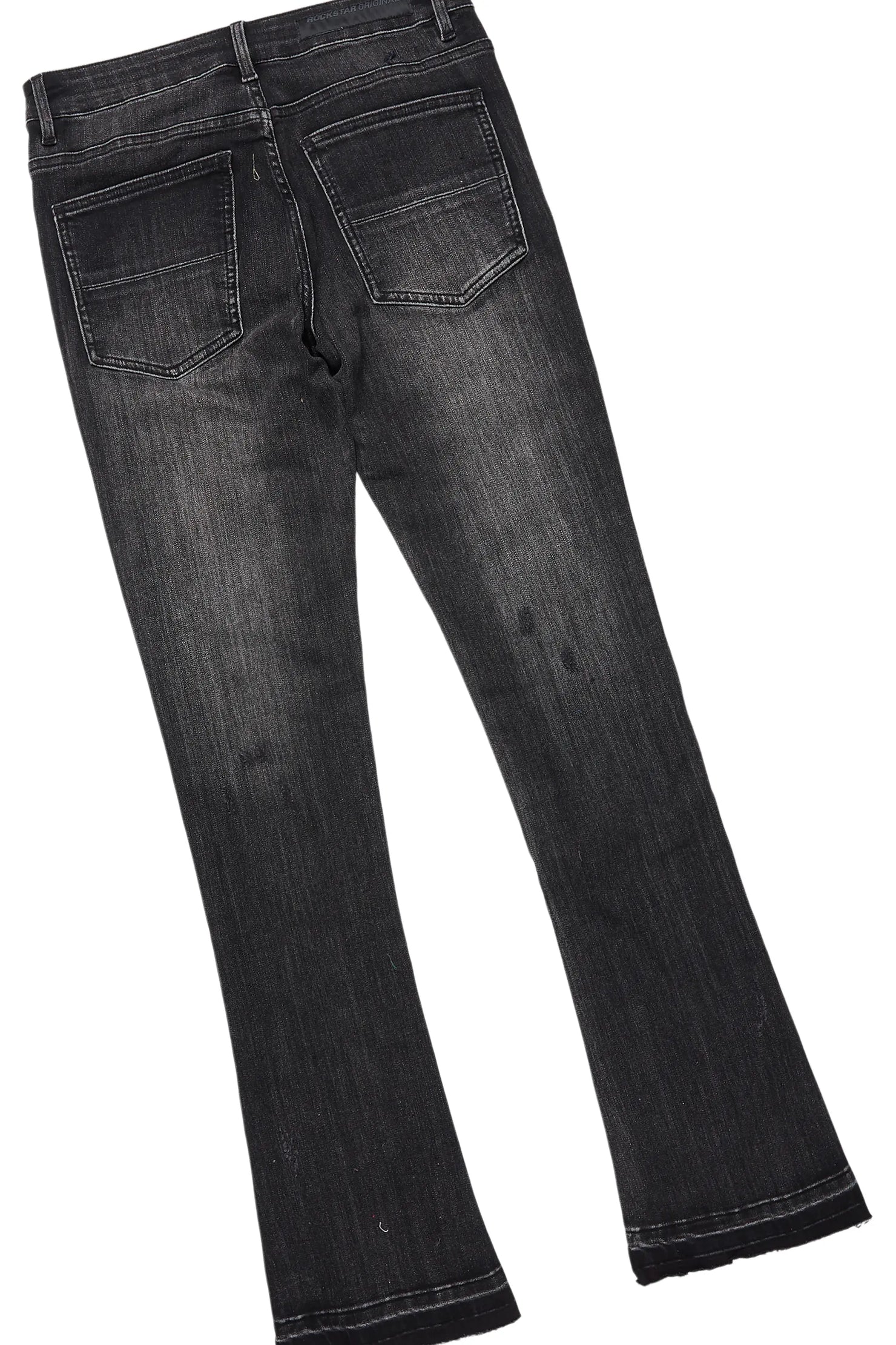 Burial Black Hoodie/Stacked Flare Jean Bundle