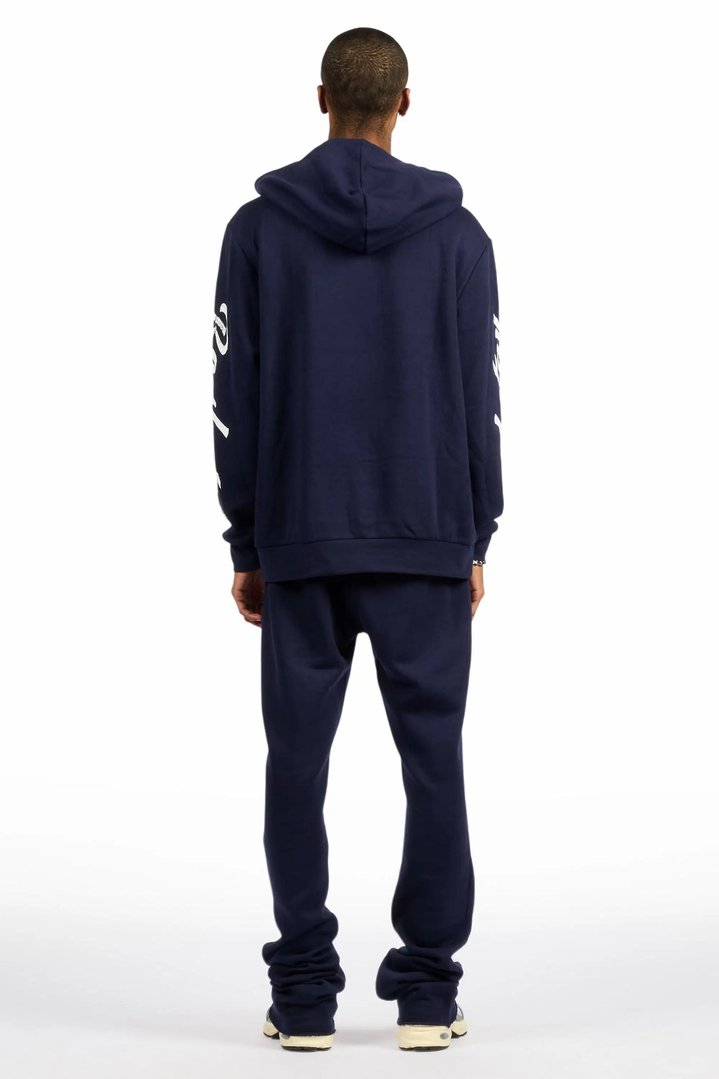 Blazon Navy/White Hoodie/Stacked Pant Track Set