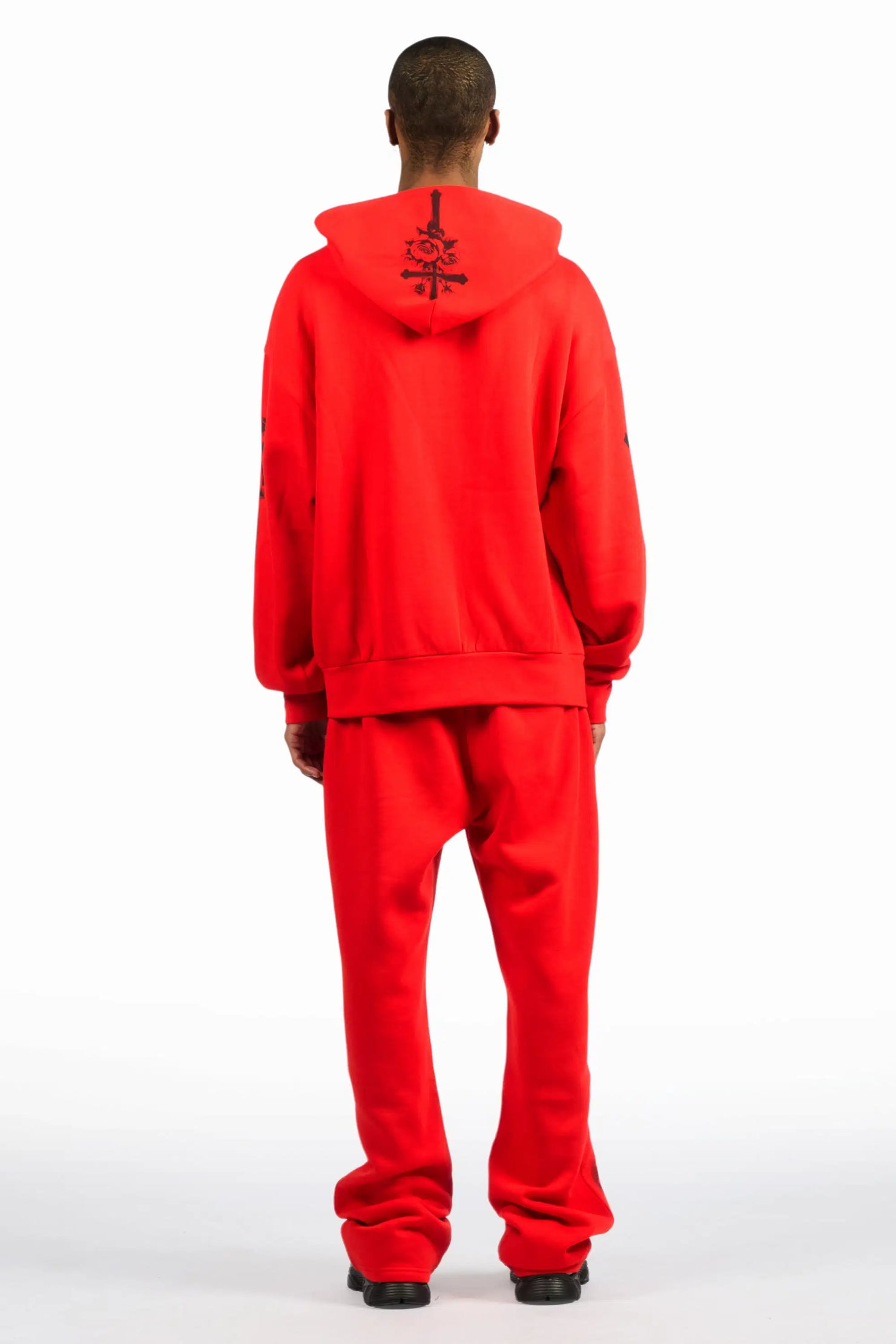 Blasted Red Hoodie/Baggy Pant Track Set