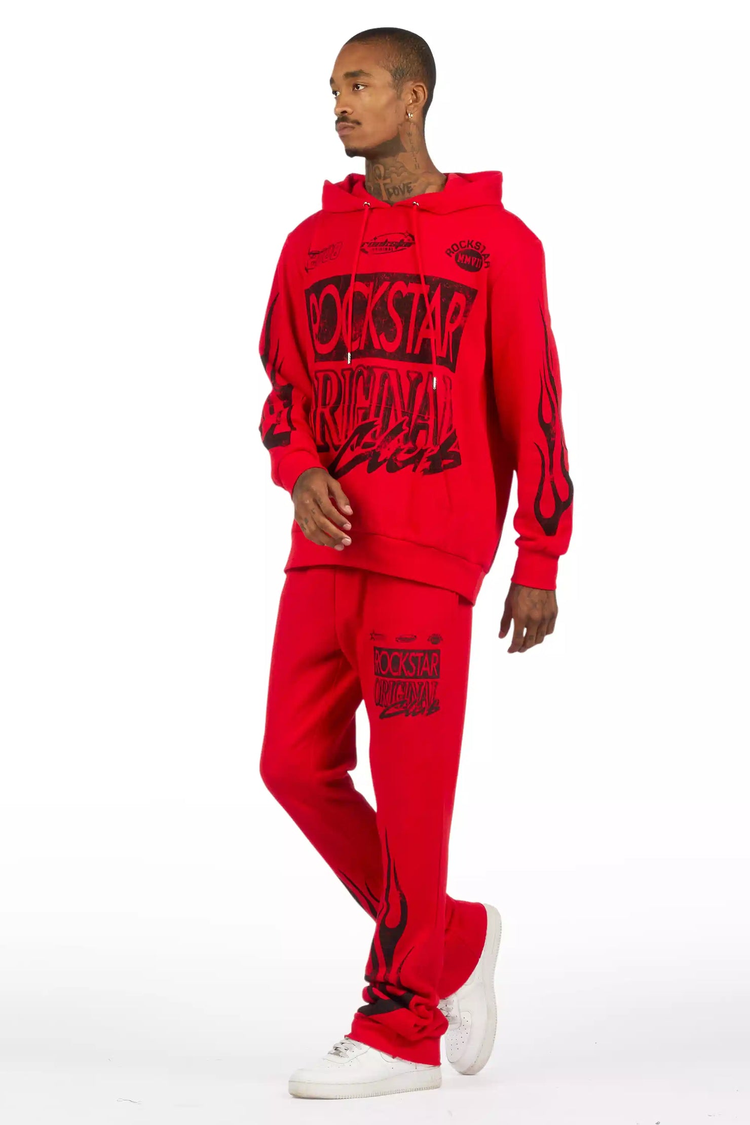 Rylok Red/Black Hoodie Stacked Track Set