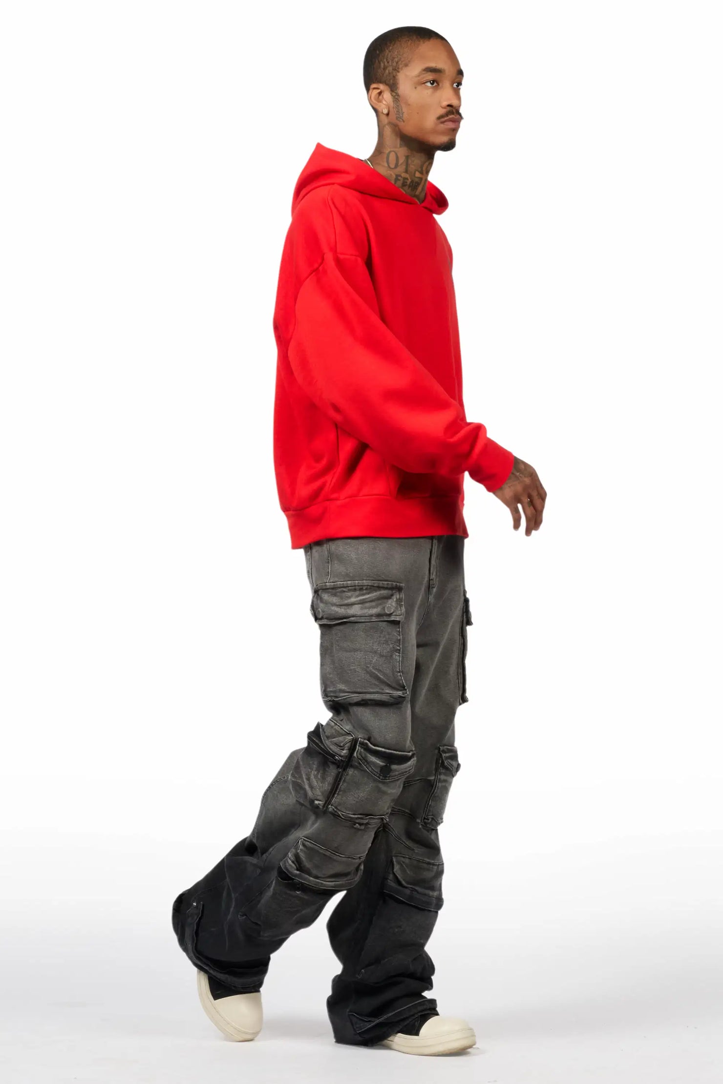 Mahesh Grey Baggy Cargo Jean