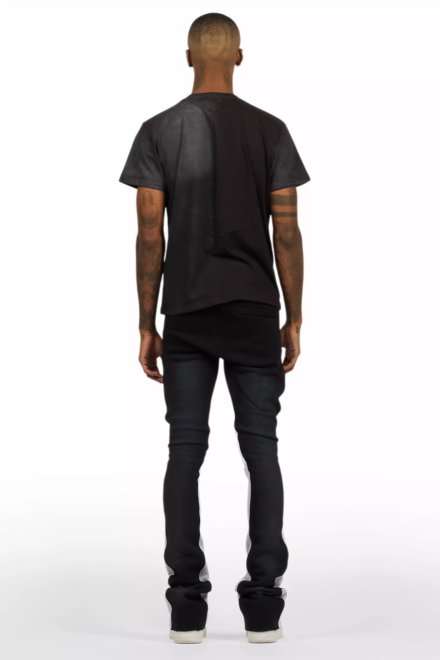 All Seeing Eyes Black T-Shirt/Stacked Flare Track Set