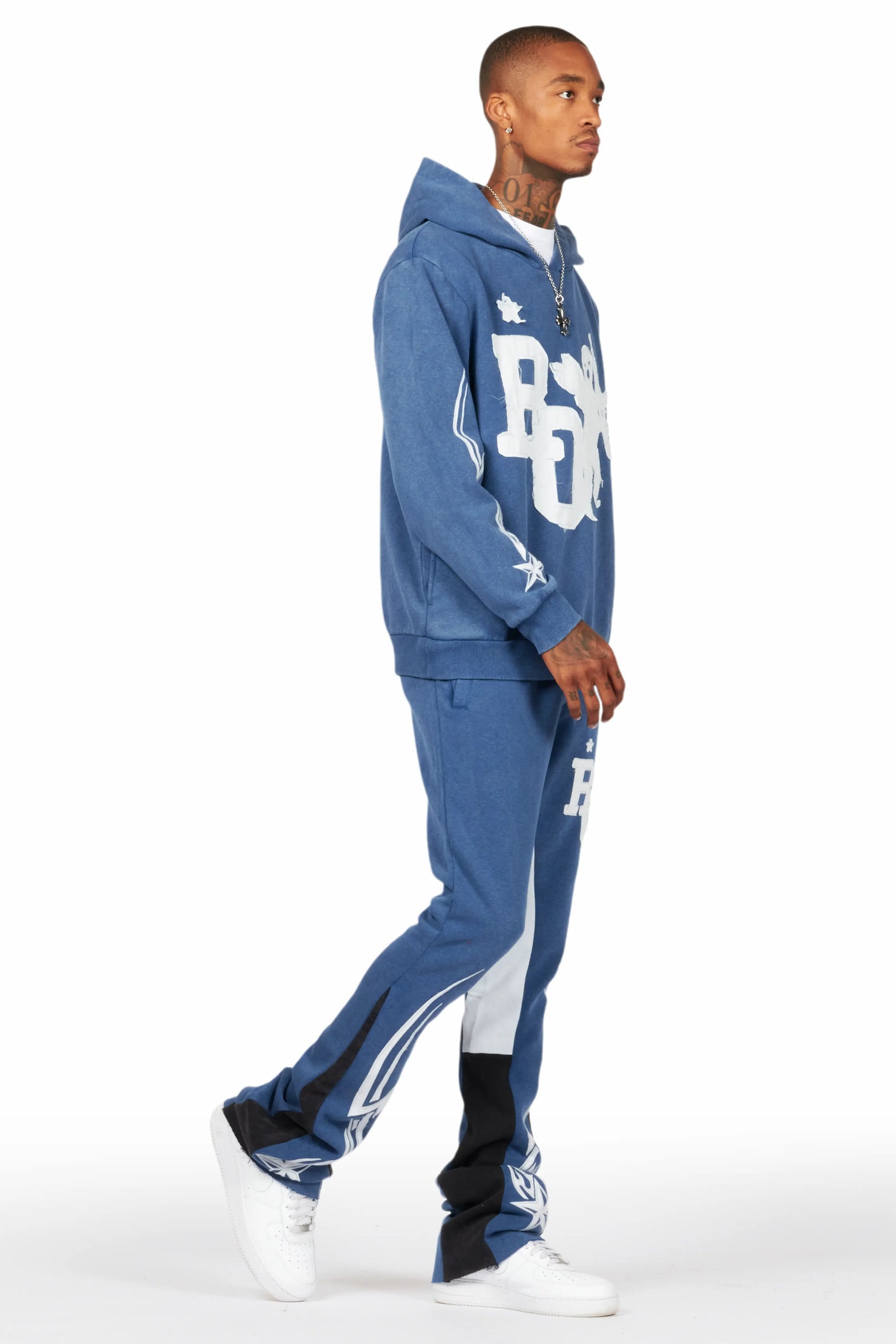 Pluton Navy Patchwork Stacked Track Set