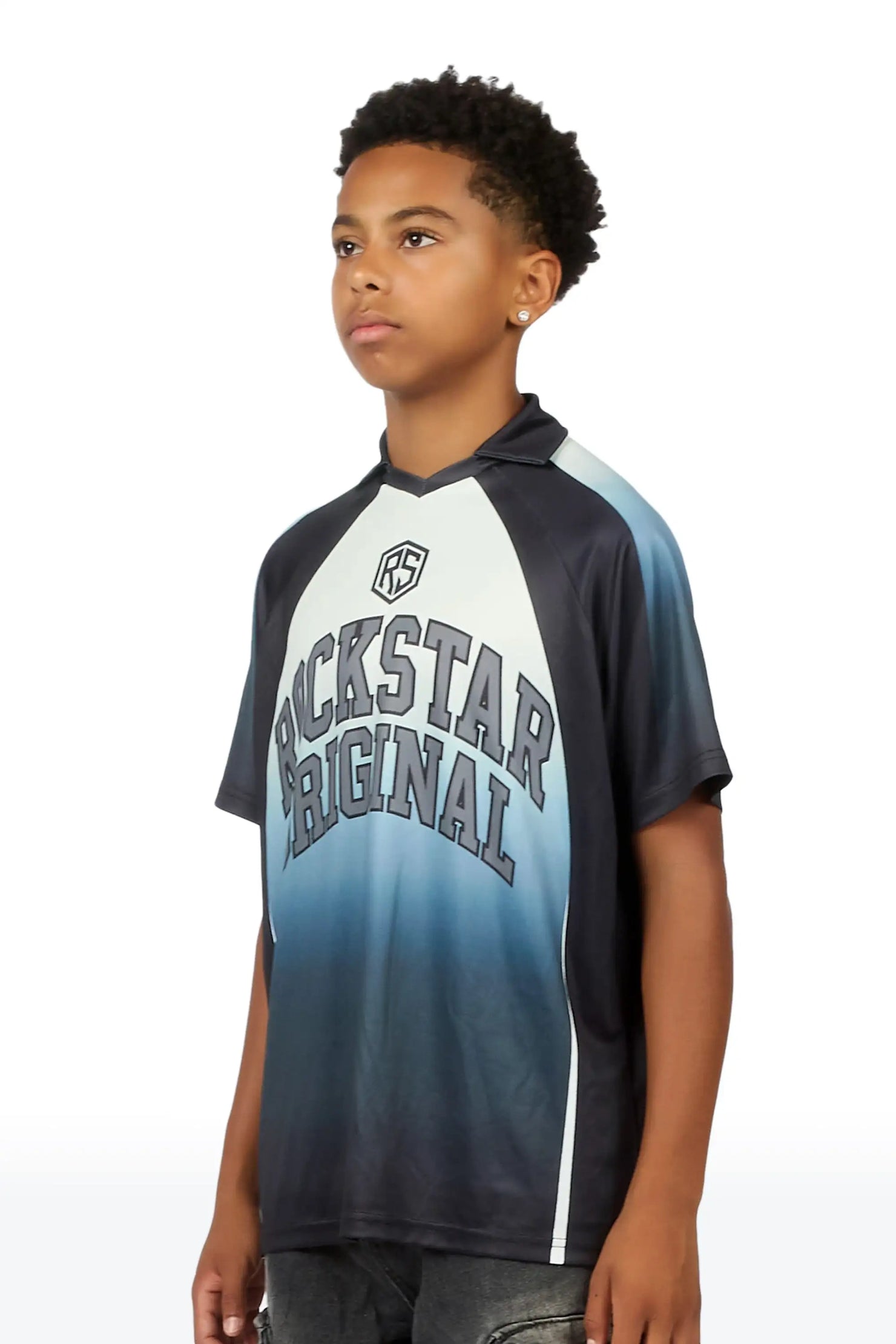 Boys Ricco Black/White Graphic Jersey