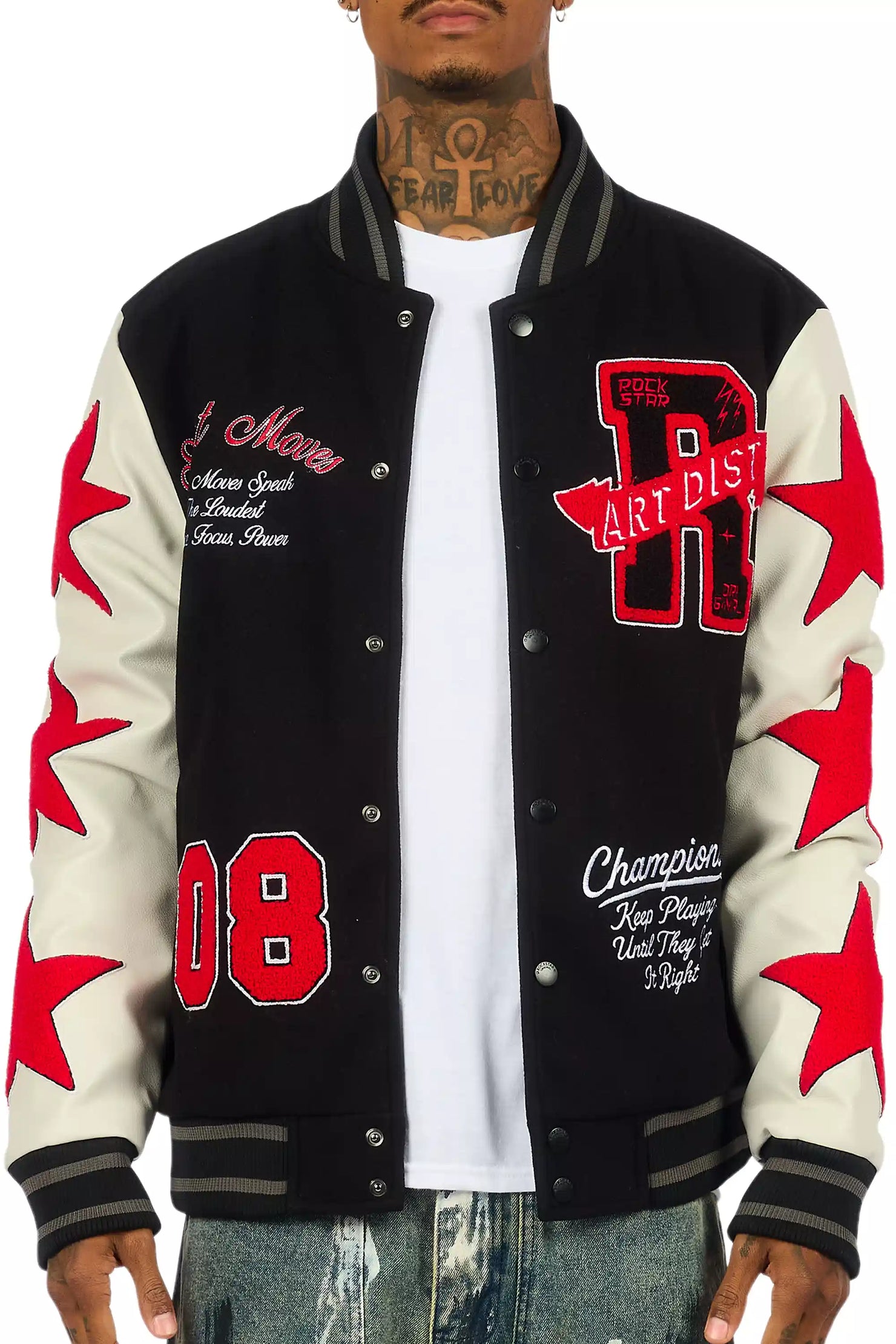 Zadok Black Varsity Jacket