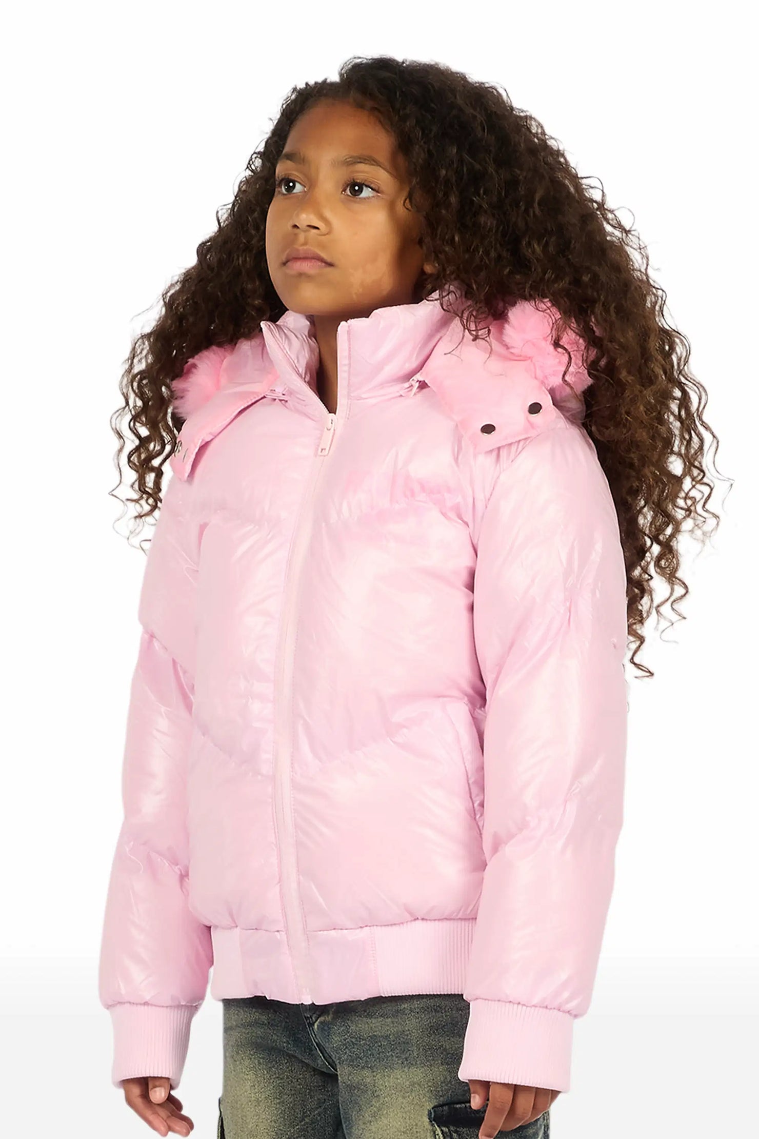 Girls Moncia Pink Puffer Jacket