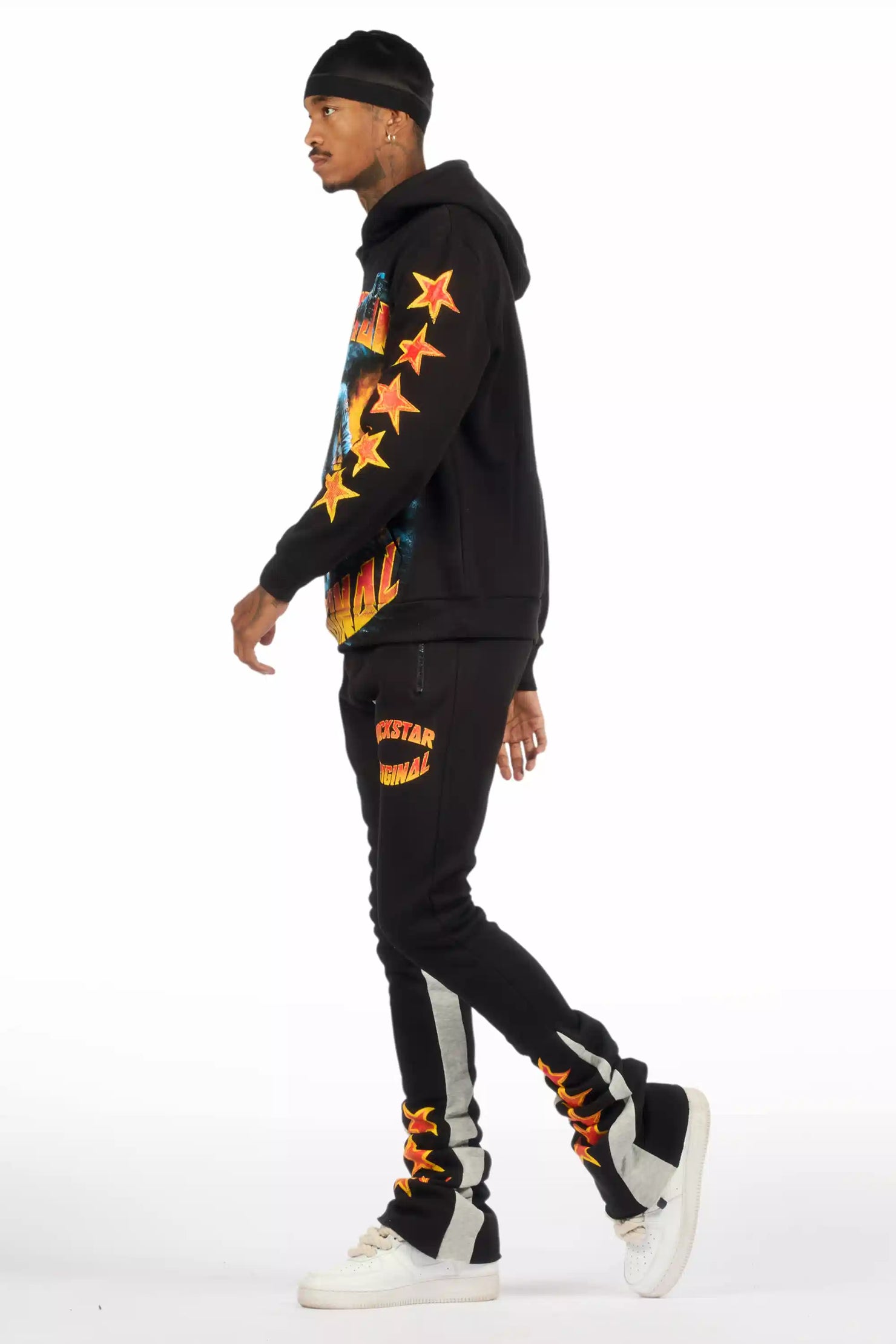 Torq Black/Orange Hoodie/Super Stacked Track Set