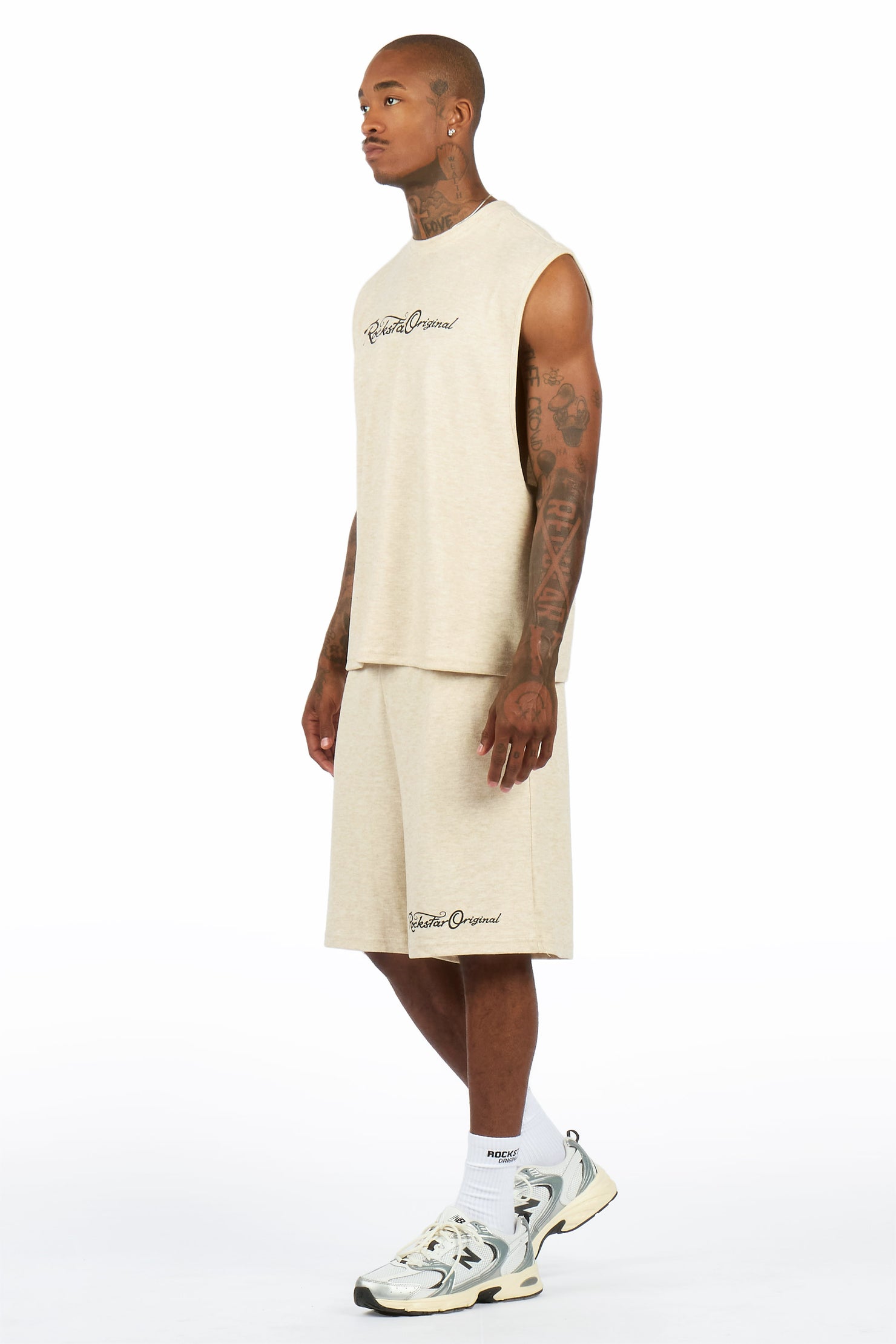 Levinson Beige Muscle Tee/Short Set