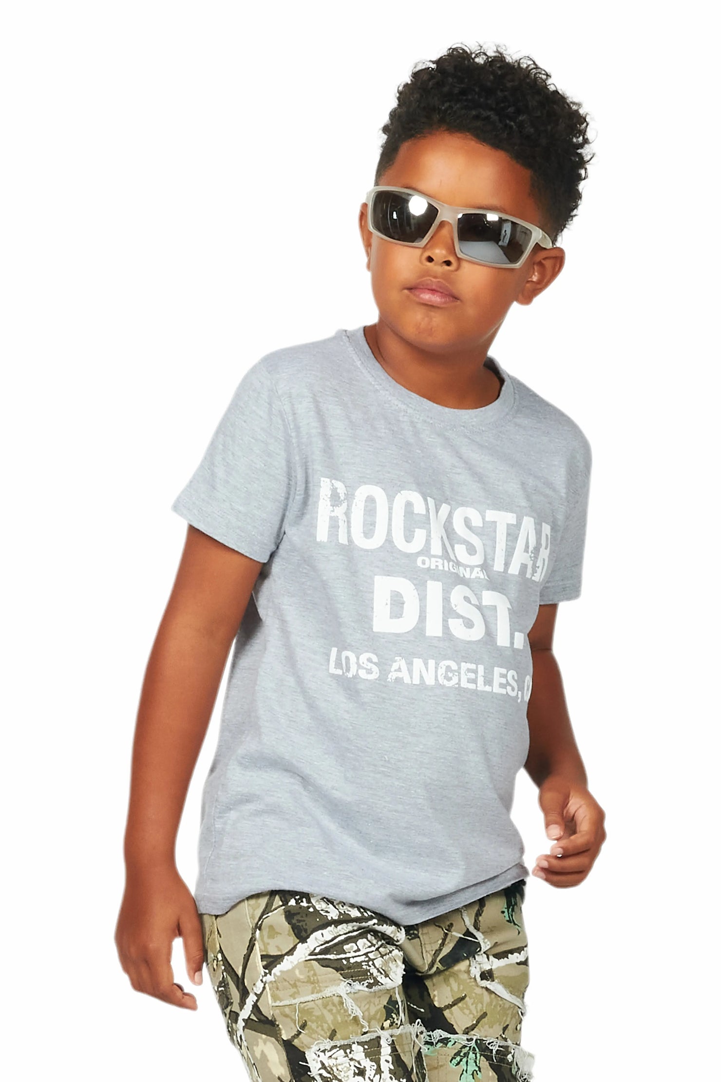 Boys Koen Grey Graphic T-Shirt