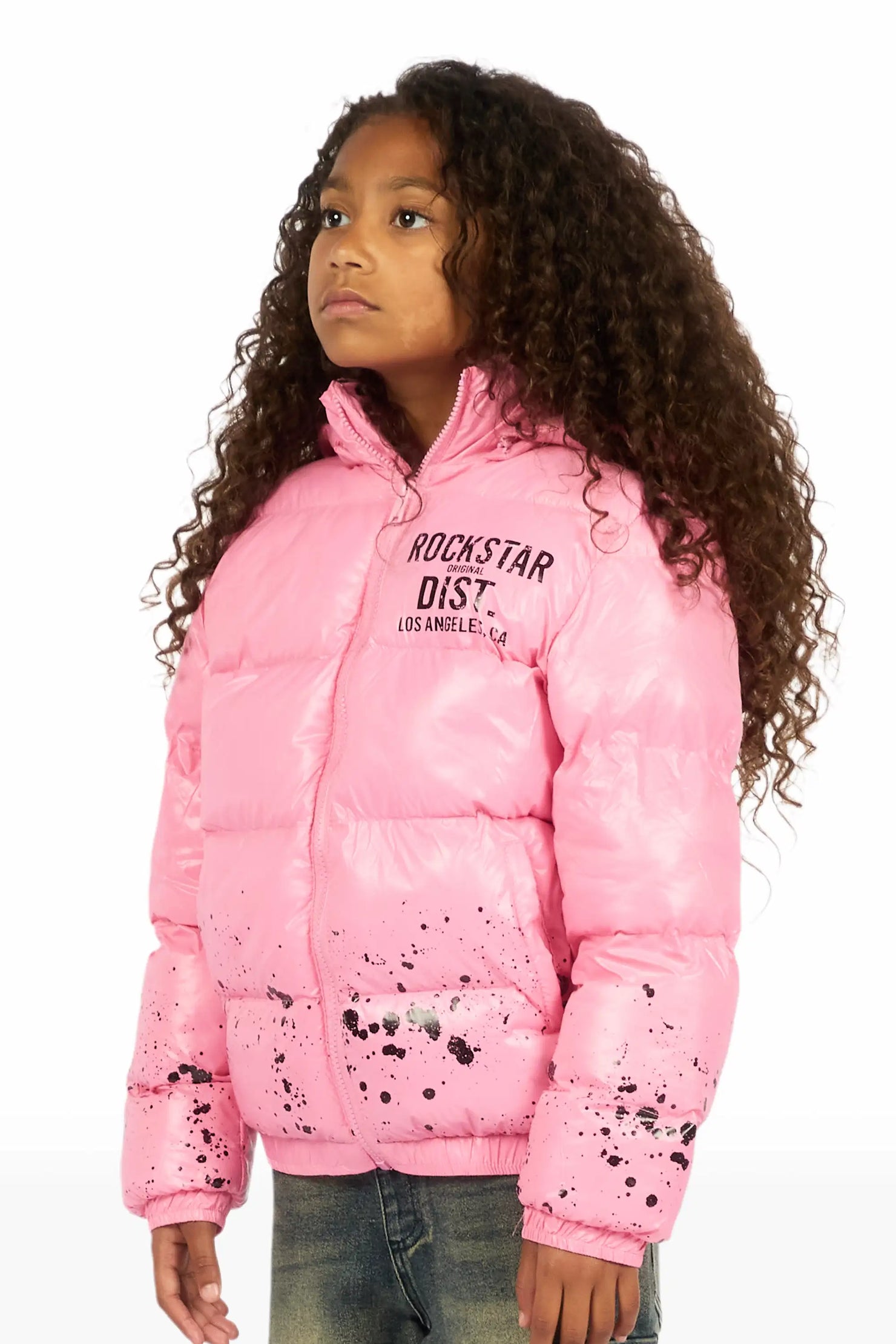 Girls Art Dist. 2.0 Pink Puffer Jacket