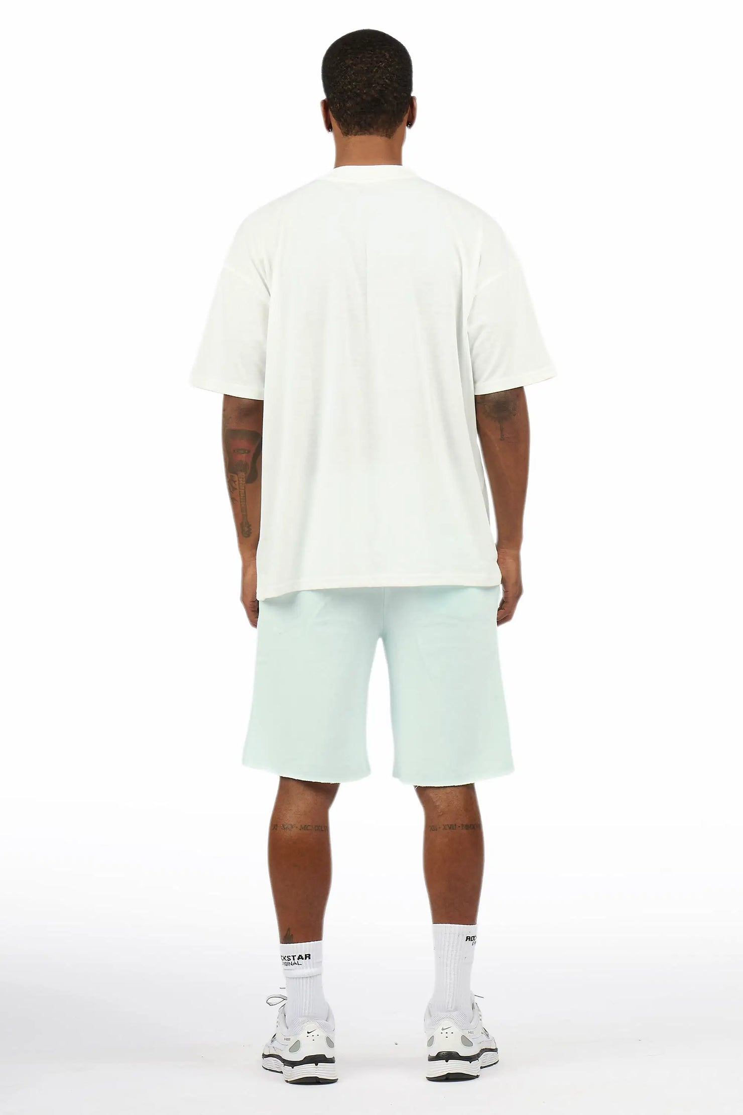 Racing Grung White/Mint Graphic T-Shirt Short Set