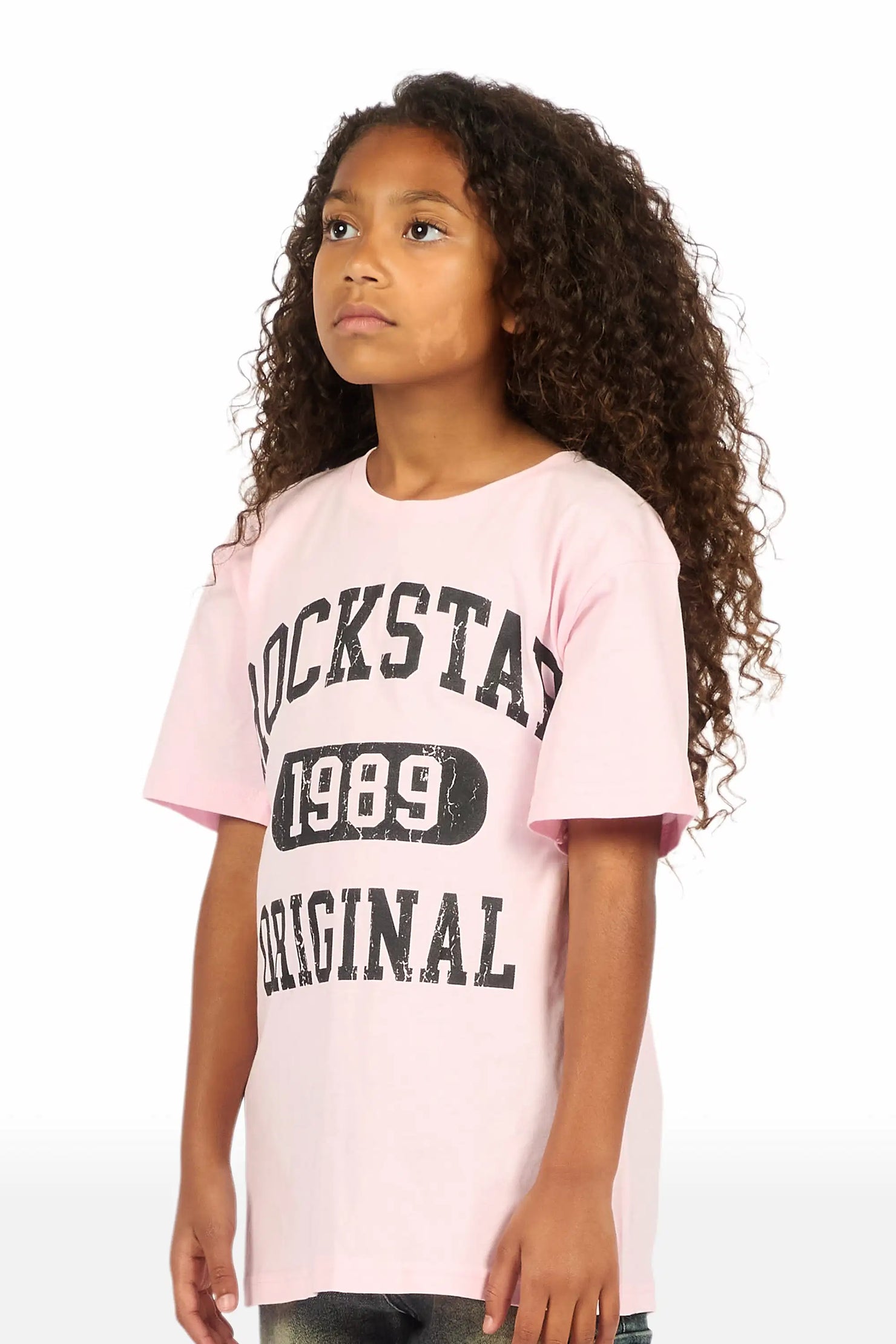 Girls Members Pink/Black Graphic T-Shirt