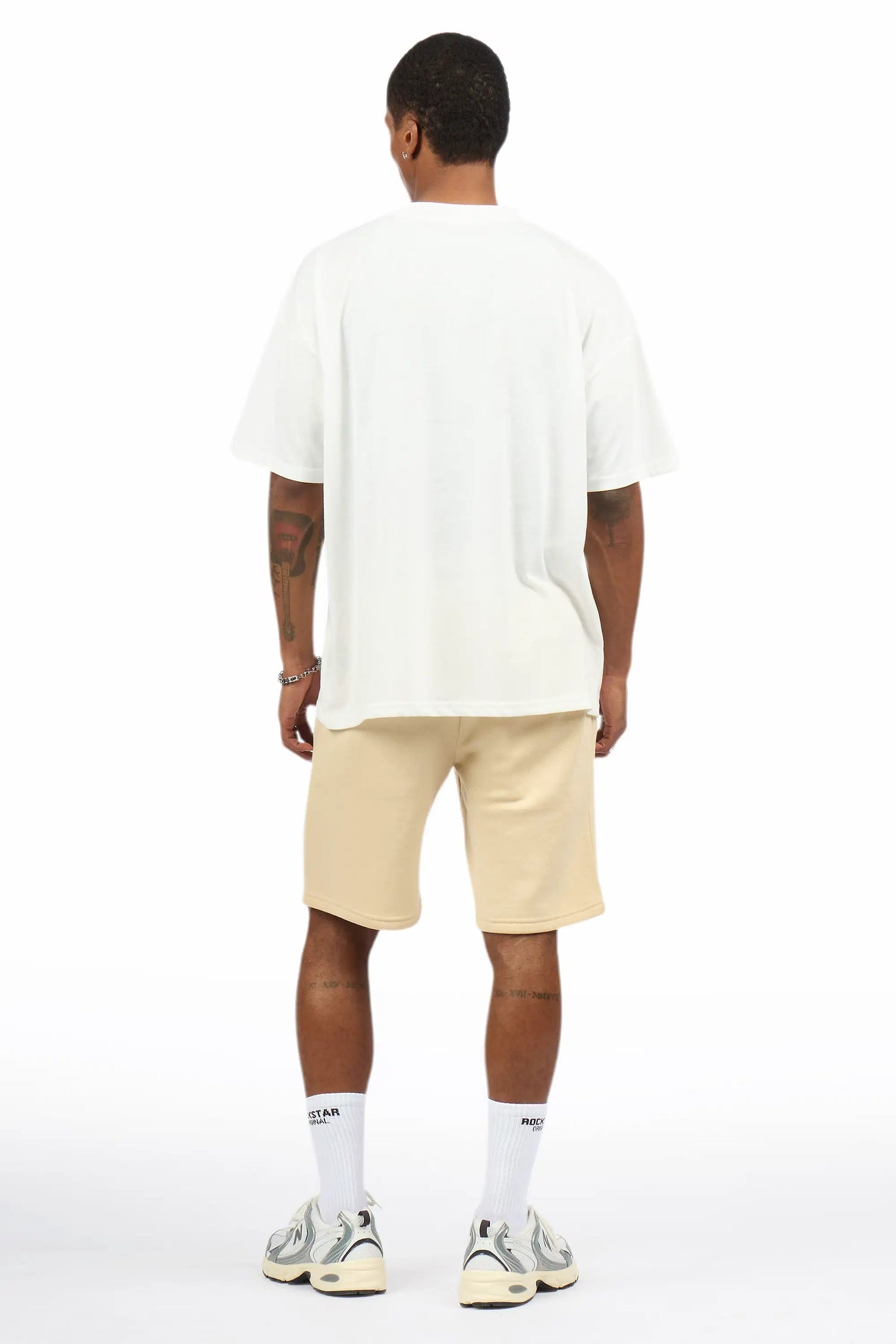 Zig White/Beige T-Shirt/Short Set