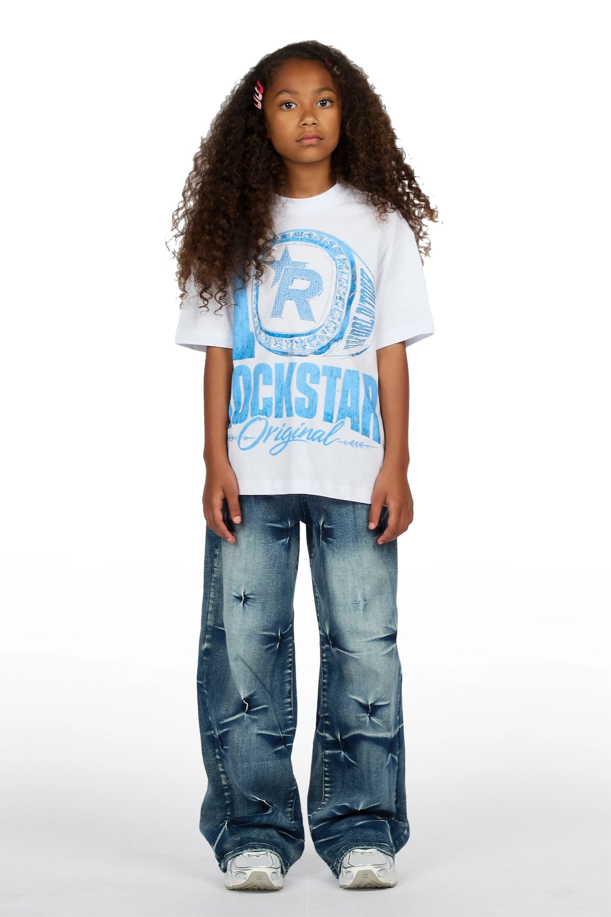 Girls Emiliana Light Wash Relaxed Fit Jean