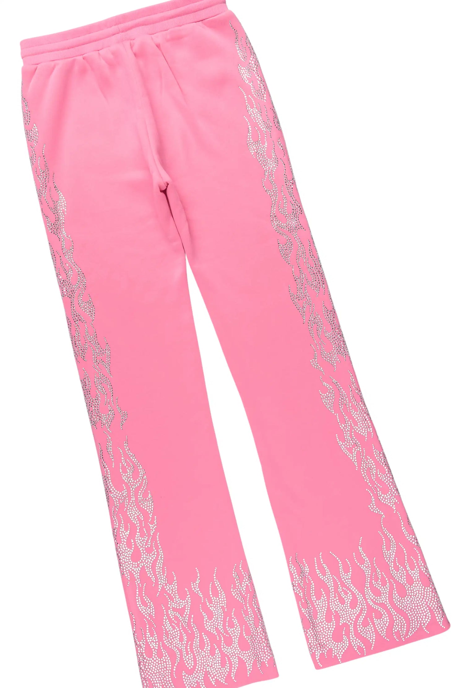 Girls Alaena 2.0 Pink Rhinestone Stacked Track Set
