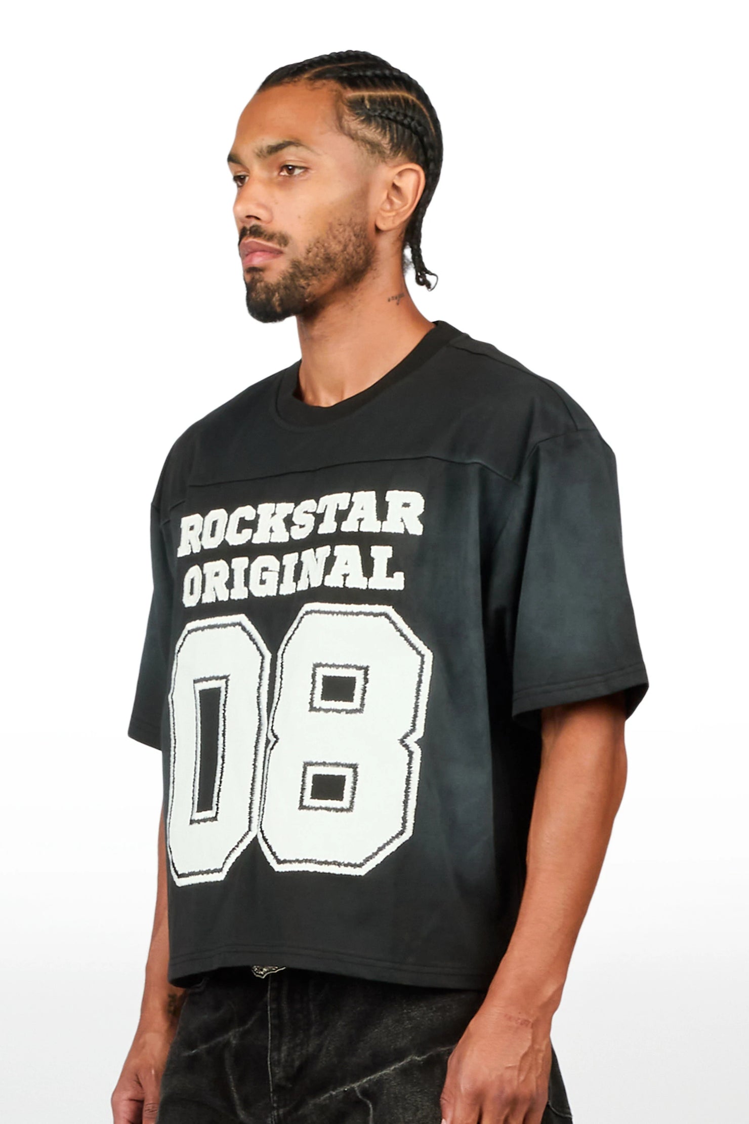 Dasar Black 3/4 Boxy Crop Tee