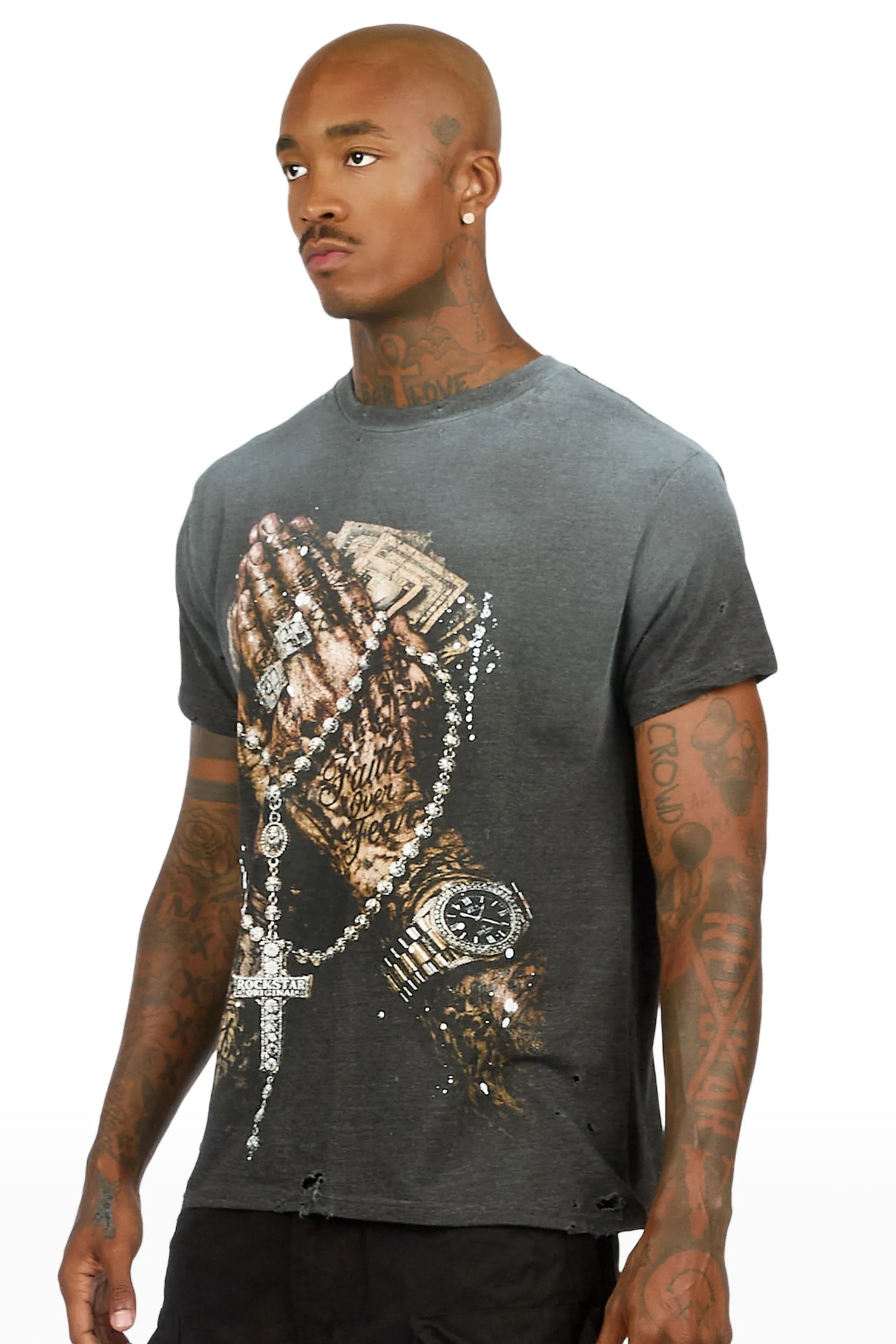 Moxley Charcoal Oversized Graphic T-Shirt
