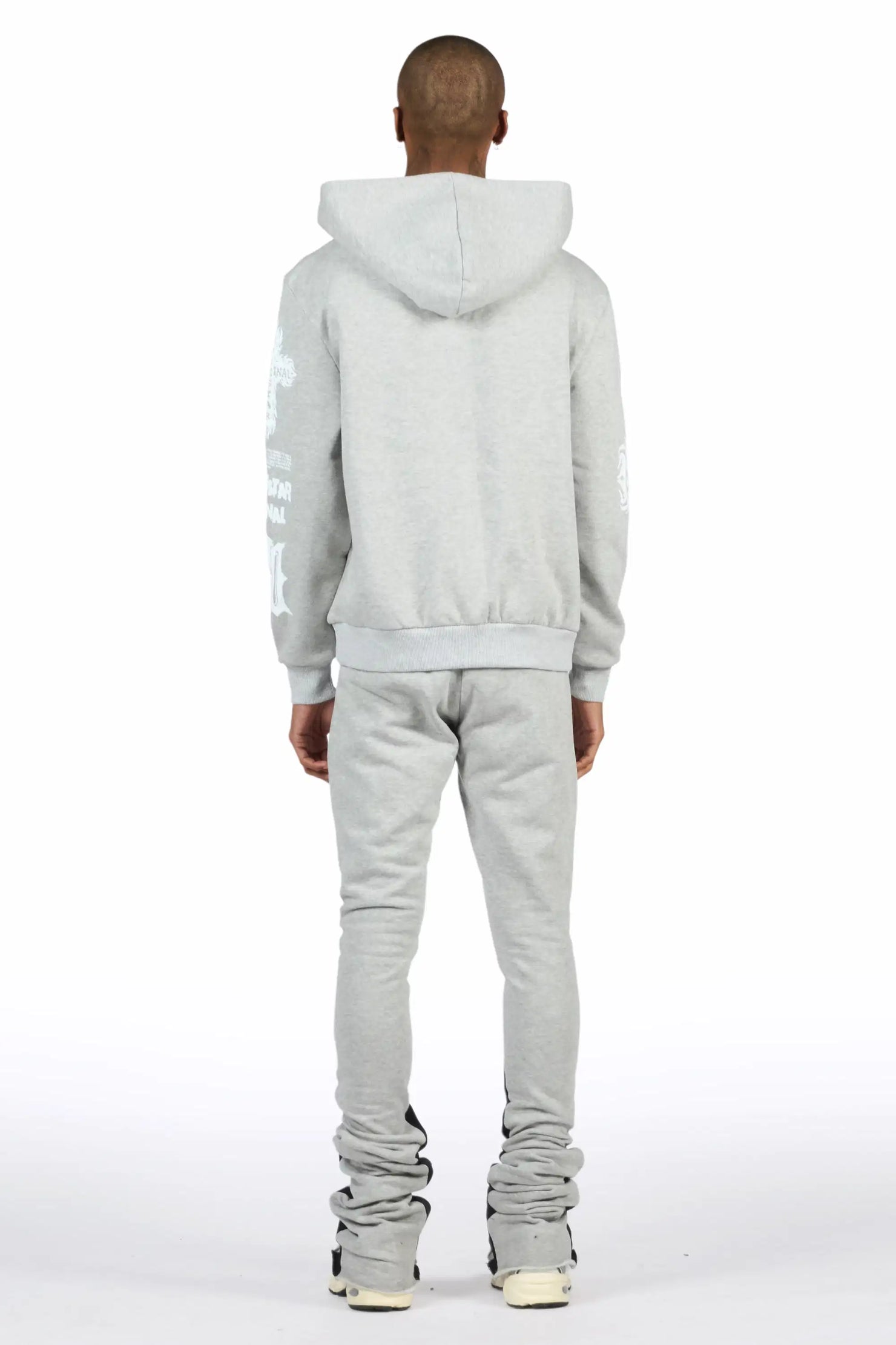 Raxil Heather Grey/Black Hoodie/Super Stacked Track Set