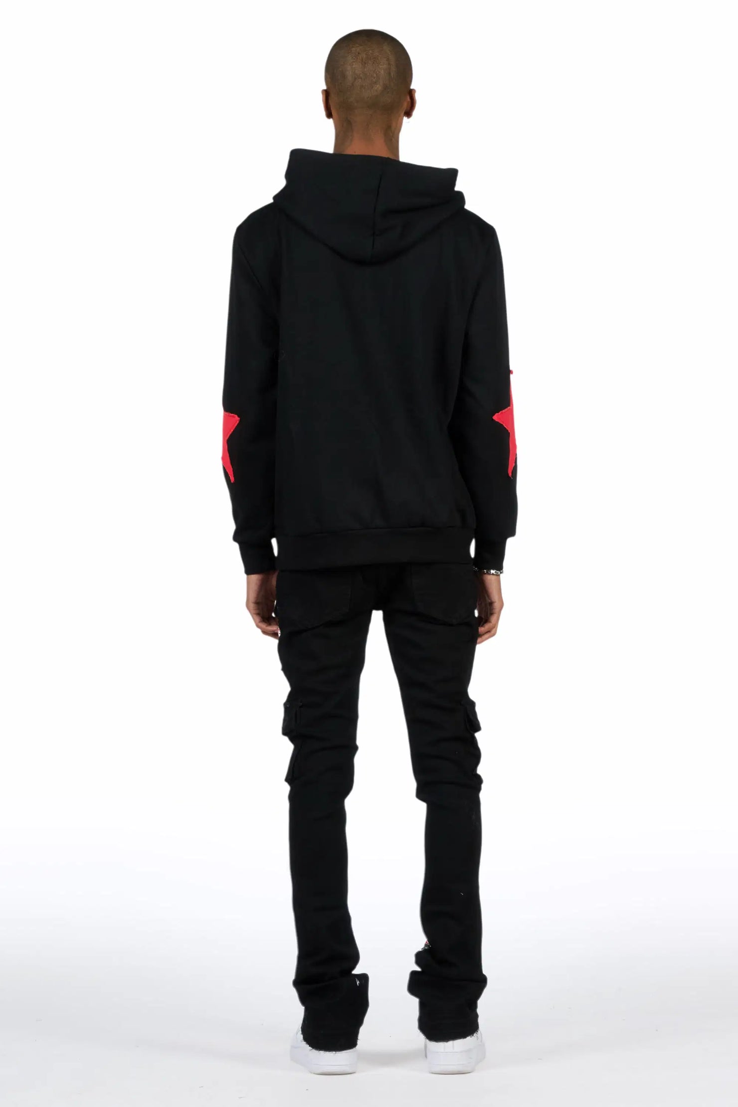 States 2.0 Black/Black Hoodie/Stacked Flare Jean Set