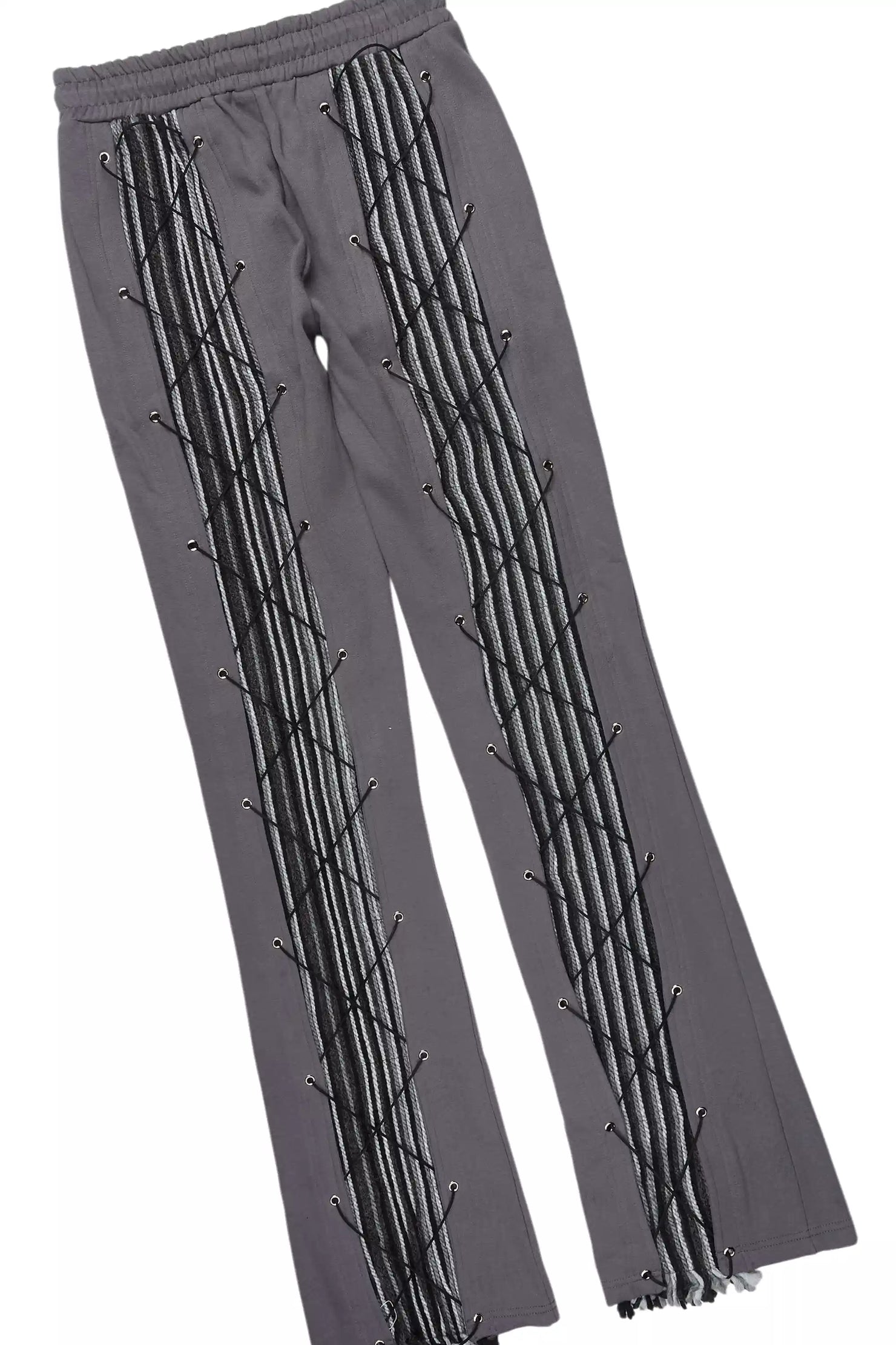 Antal Charcoal Long Sleeve T-Shirt/Baggy Stacked Track Set