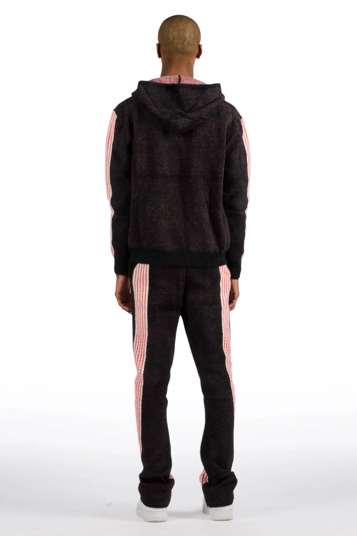 Levin Black Hoodie Baggy Track Set