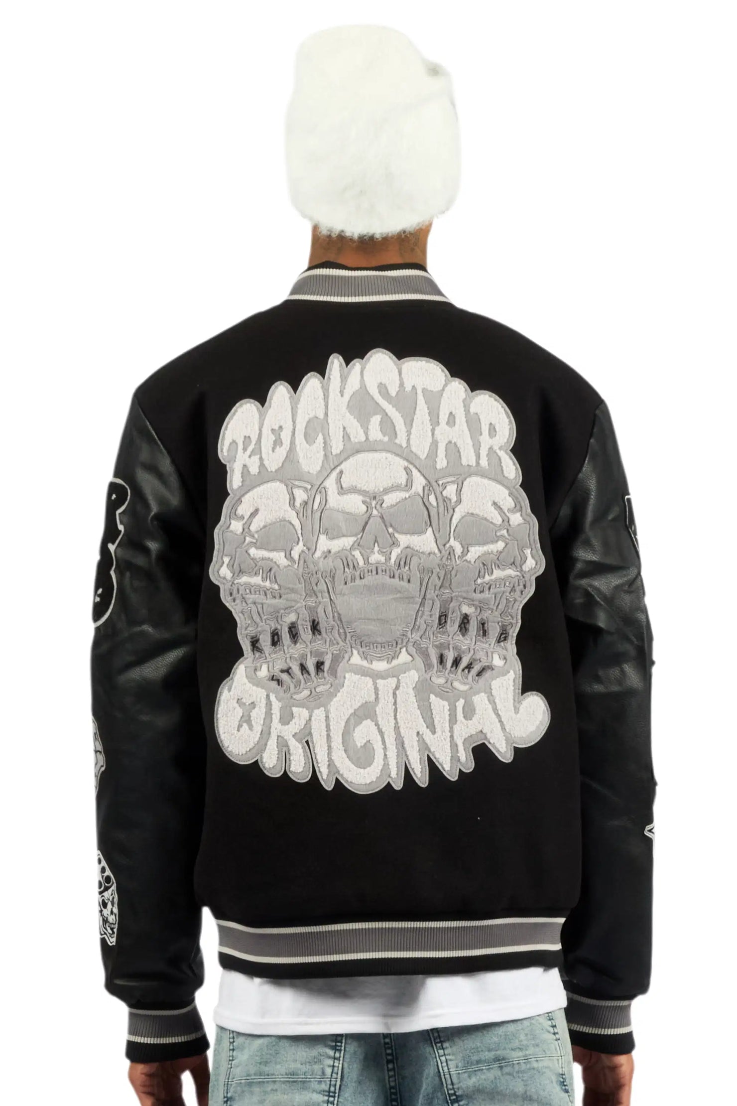 Vidar Black Varsity Jacket