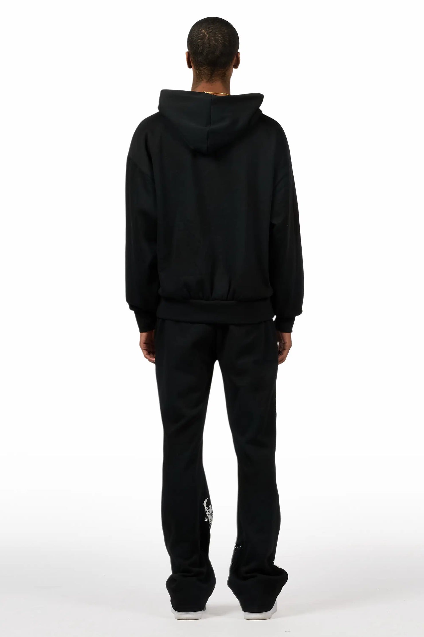 Cero Black/White Hoodie Relaxed Track Set