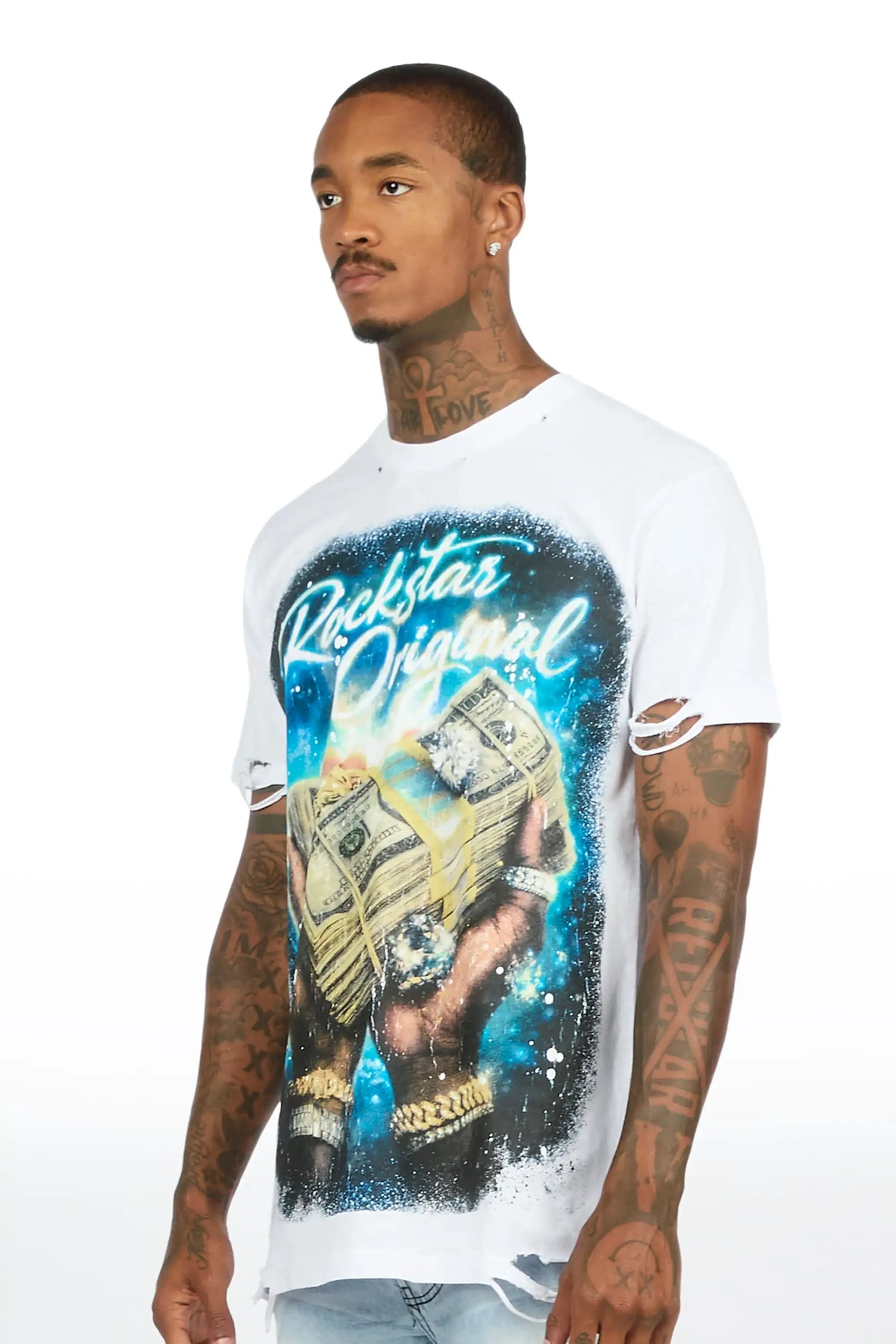 Contreras White Oversized Graphic T-Shirt