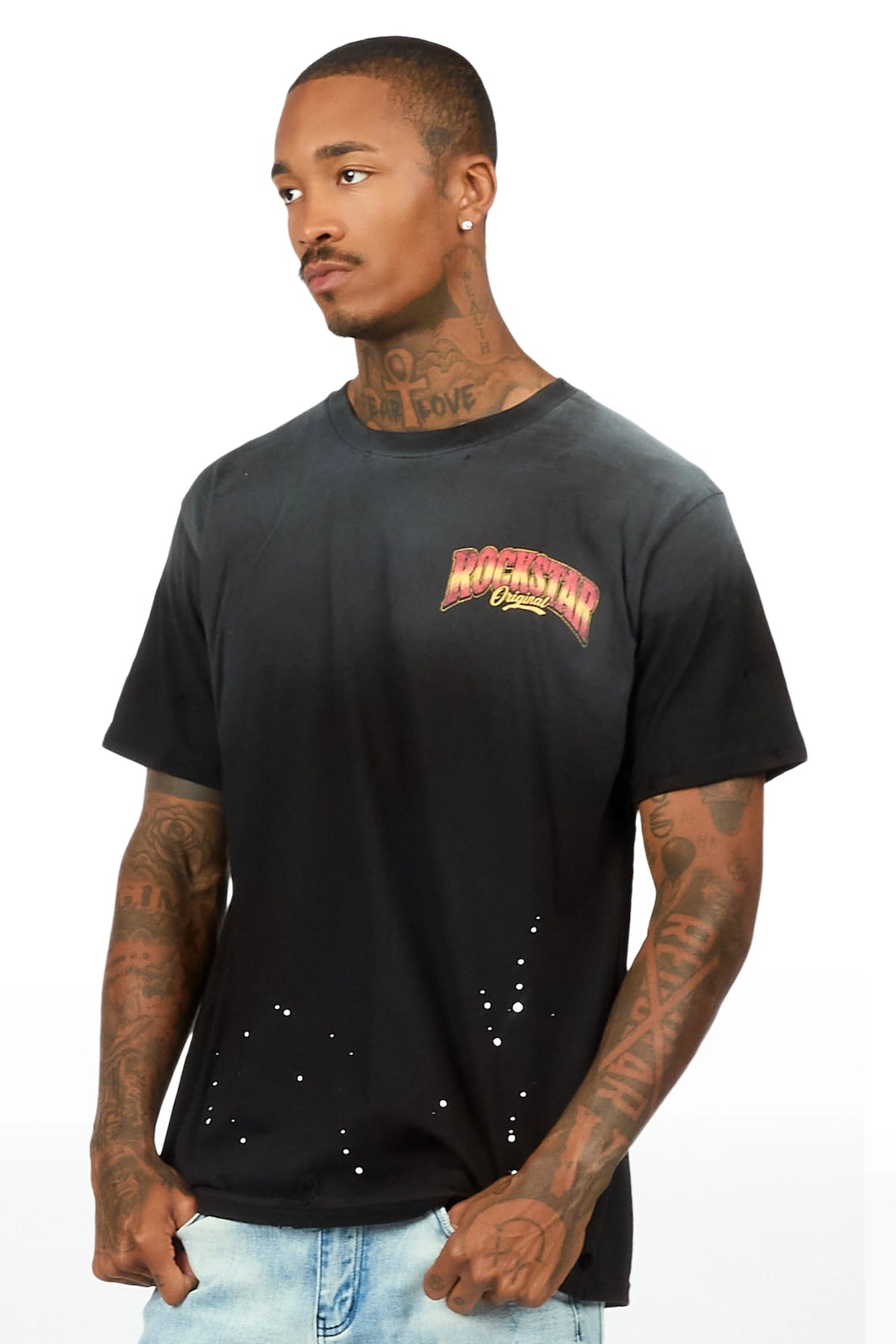 Paradise Black Oversized Graphic T-Shirt