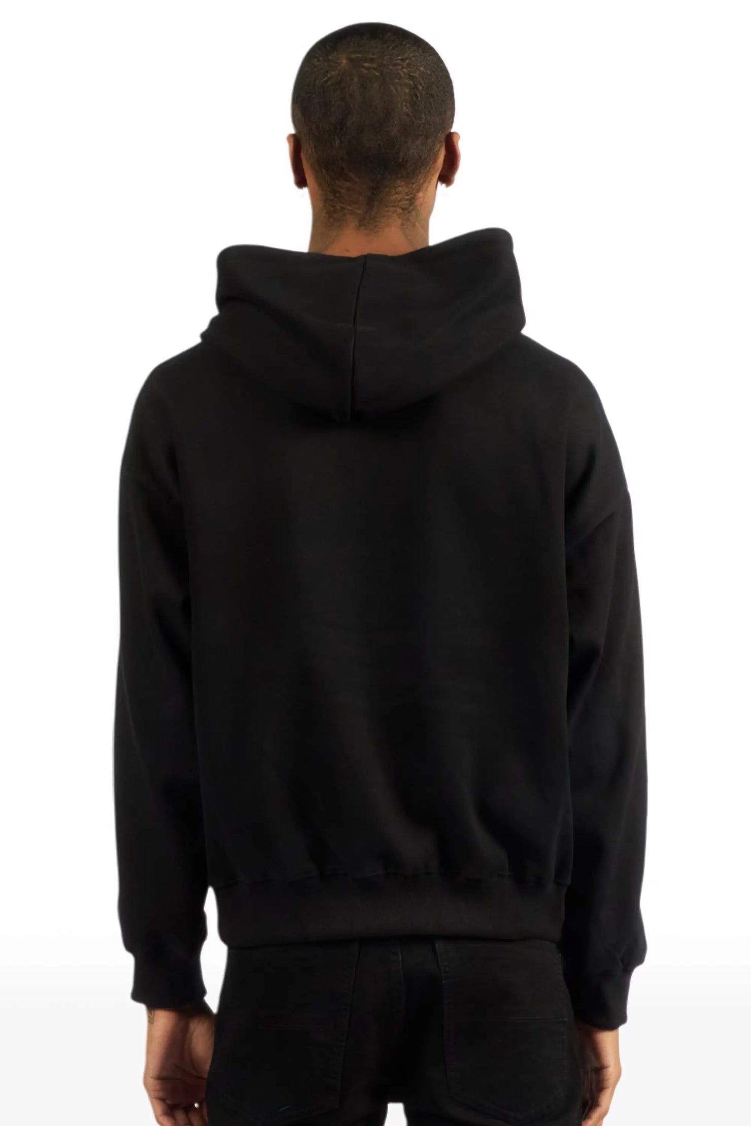 Liberta Black Rhinestone Oversized Hoodie