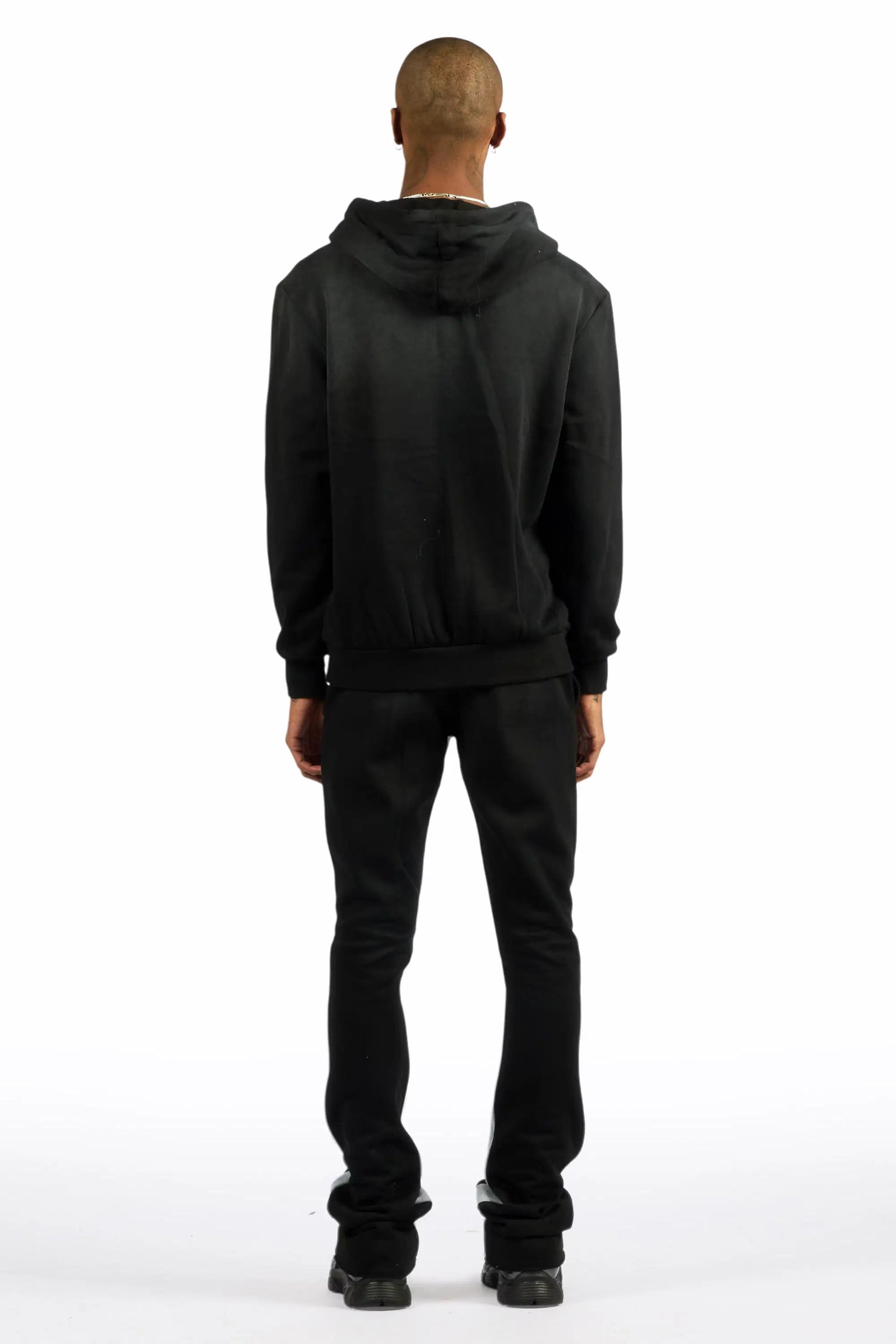 Damek Black/Grey Hoodie/Stacked Flare Track Set
